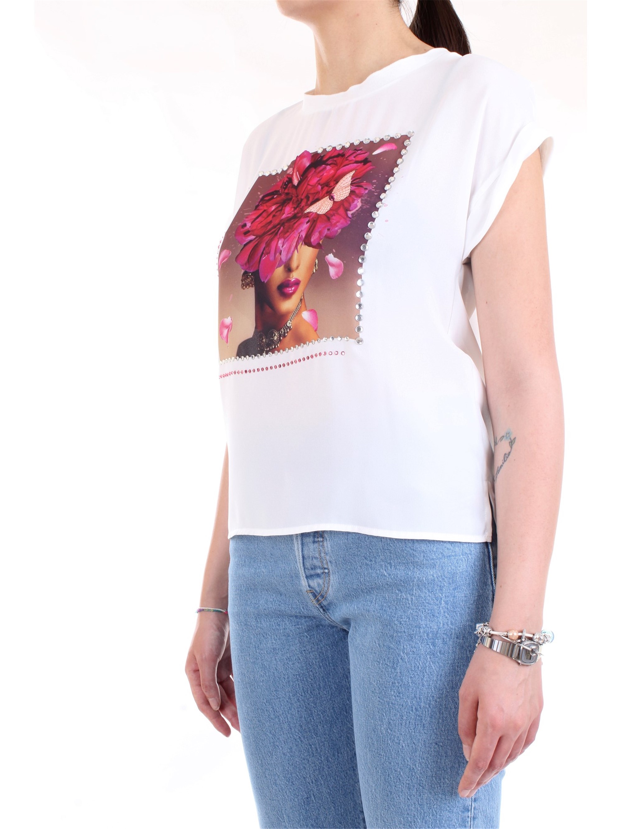 LANACAPRINA PF2234 White Clothing Woman T-Shirt/Polo LANACAPRINA PF2234 White Clothing Woman T-Shirt/Polo
