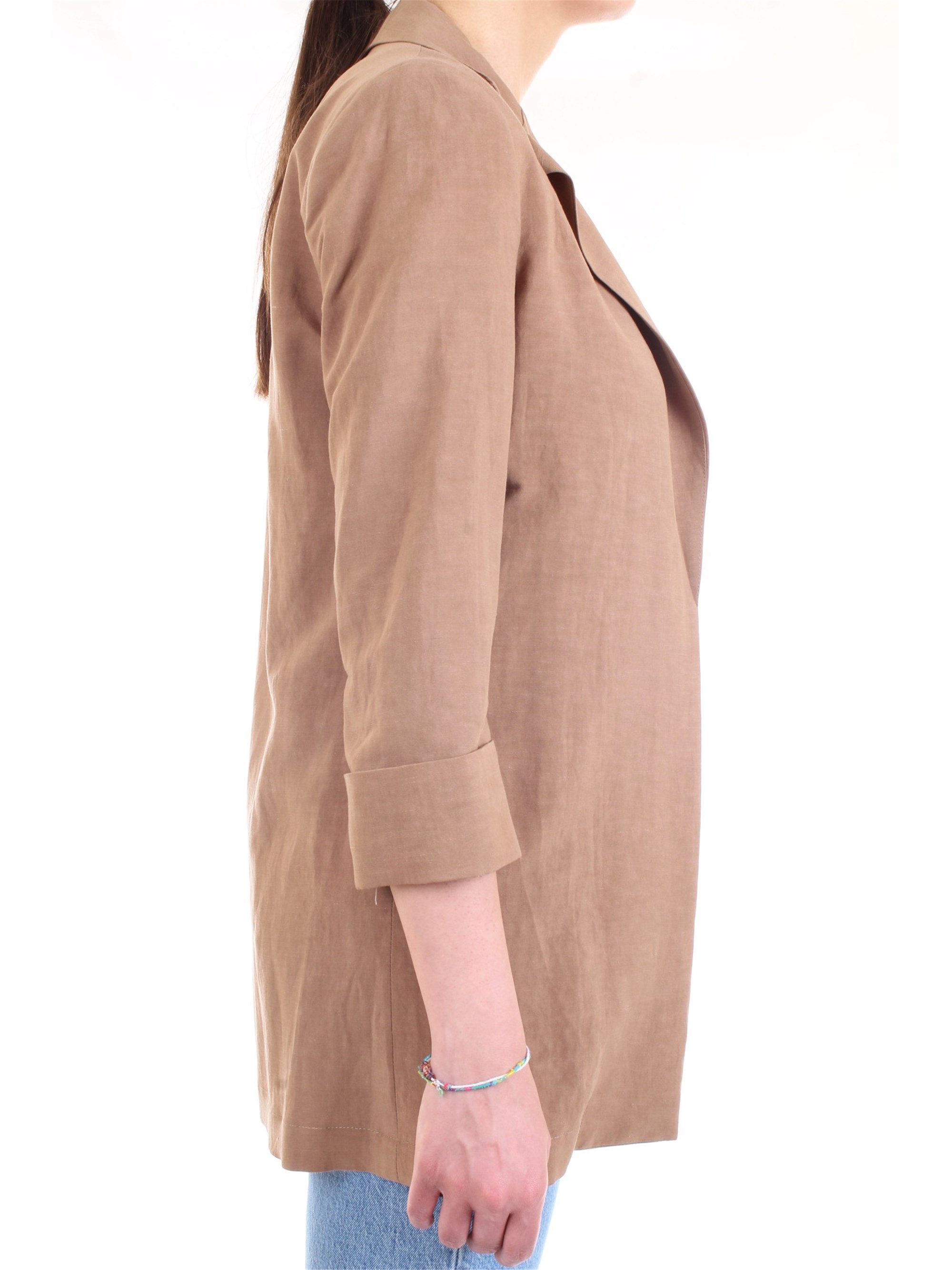 LANACAPRINA PF2304 Beige Clothing Woman Jacket LANACAPRINA PF2304 Beige Clothing Woman Jacket