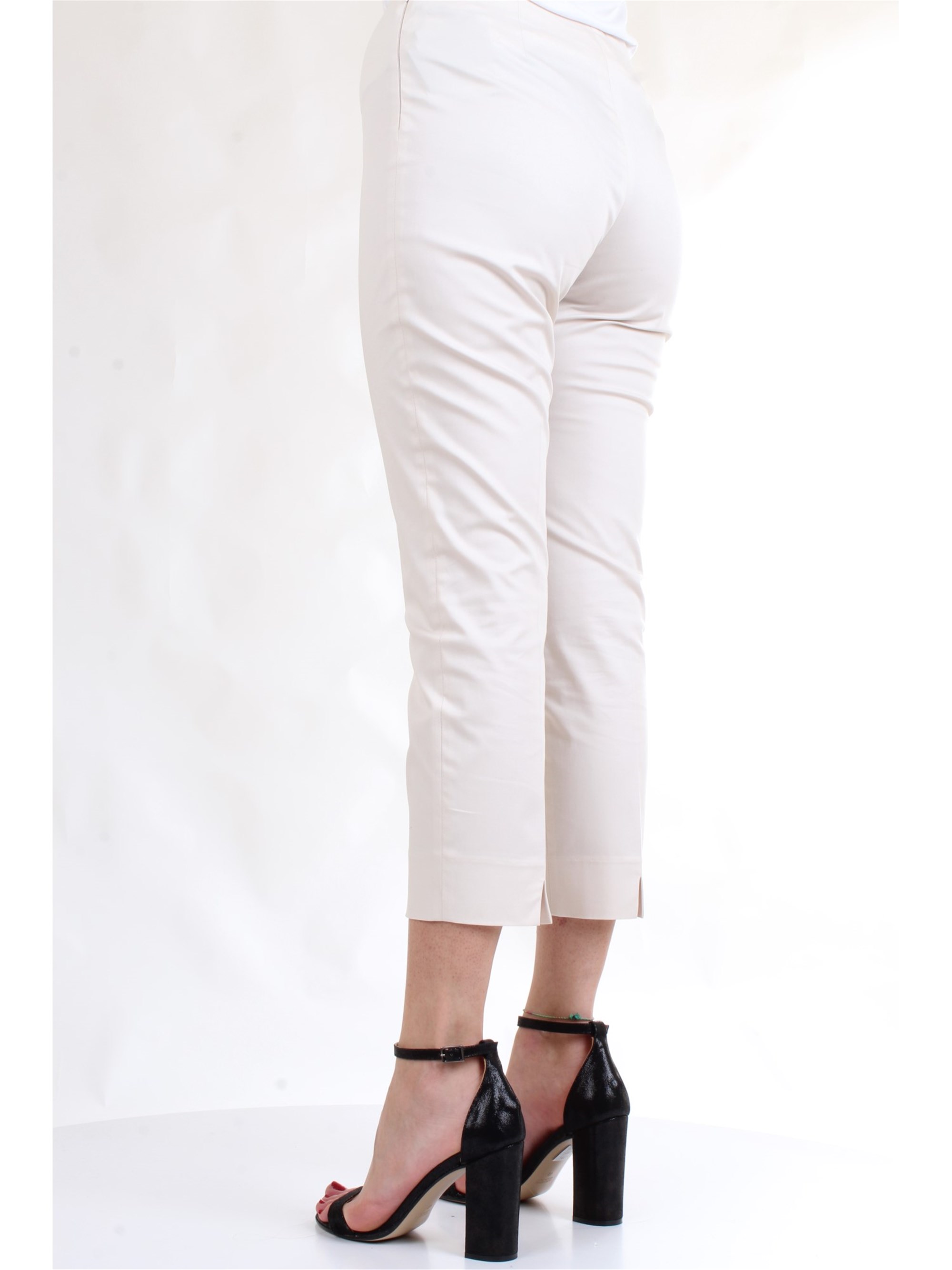 Cappellini By Peserico MH463 Tess 01037 White Clothing Woman Trousers Cappellini By Peserico MH463 Tess 01037 White Clothing Woman Trousers