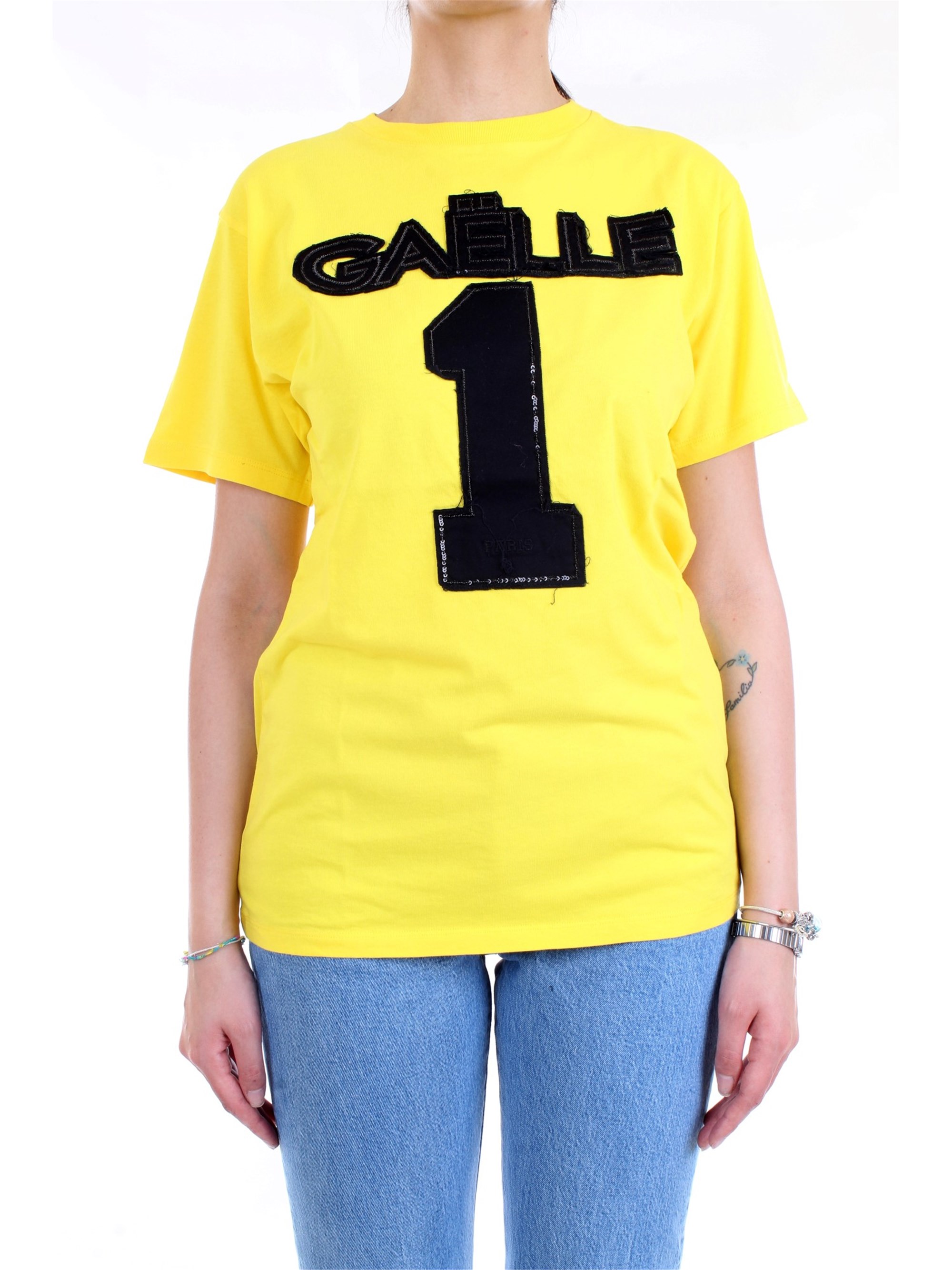 GAELLE PARIS GBD6053 Yellow Clothing Woman T-Shirt/Polo GAELLE PARIS GBD6053 Yellow Clothing Woman T-Shirt/Polo