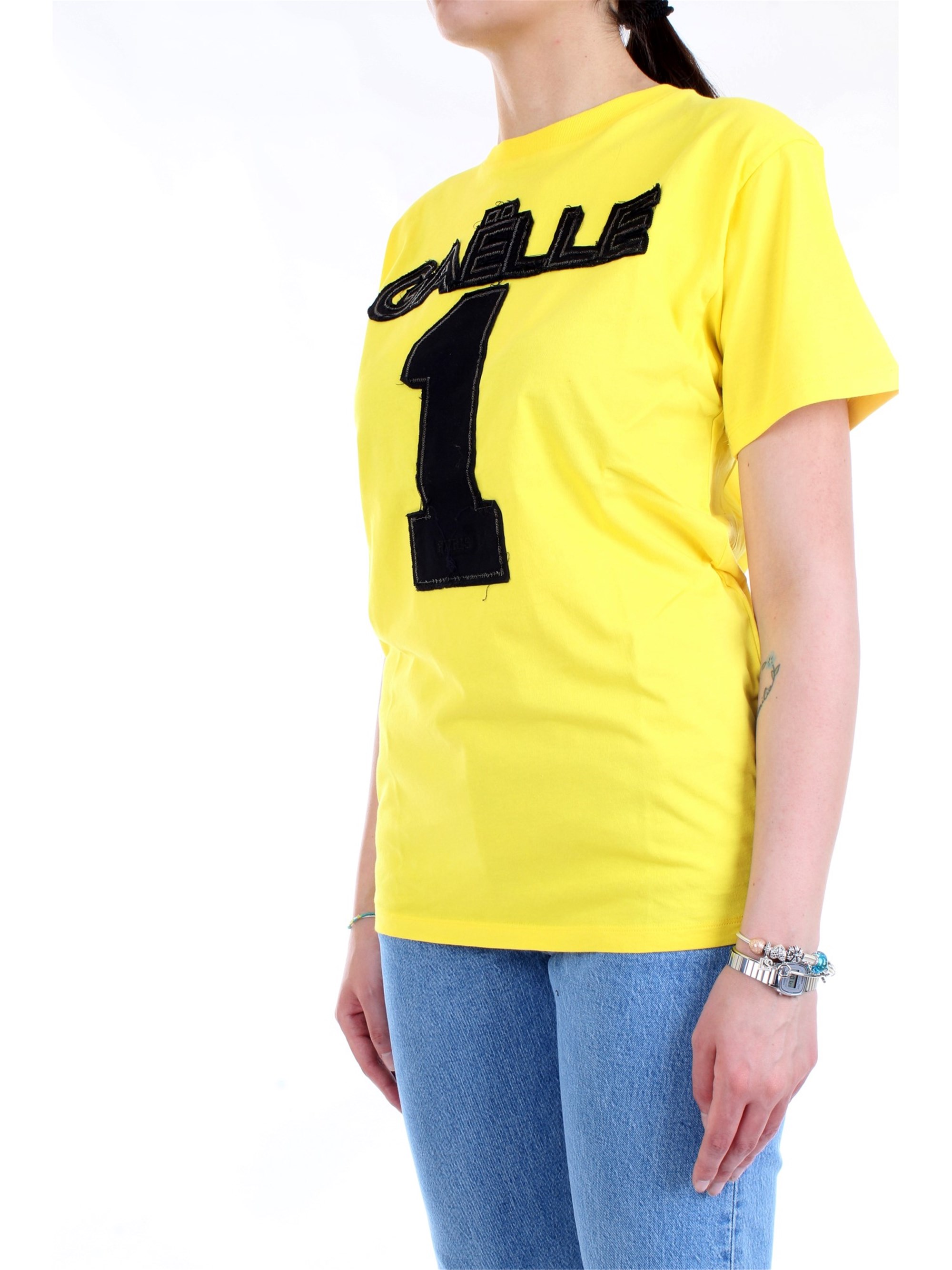 GAELLE PARIS GBD6053 Yellow Clothing Woman T-Shirt/Polo GAELLE PARIS GBD6053 Yellow Clothing Woman T-Shirt/Polo