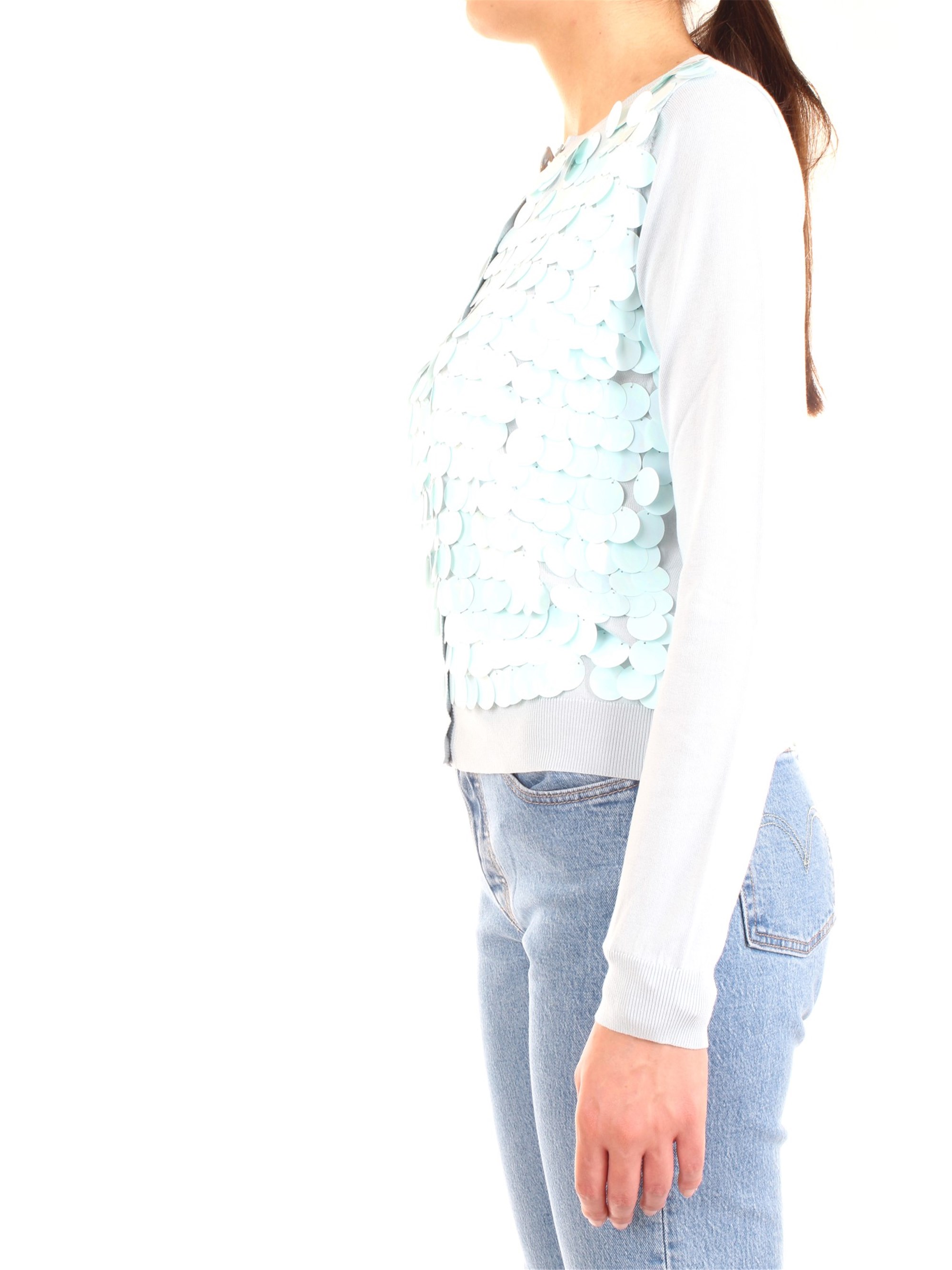 LANACAPRINA PF2011 Light blue Clothing Woman Cardigan LANACAPRINA PF2011 Light blue Clothing Woman Cardigan