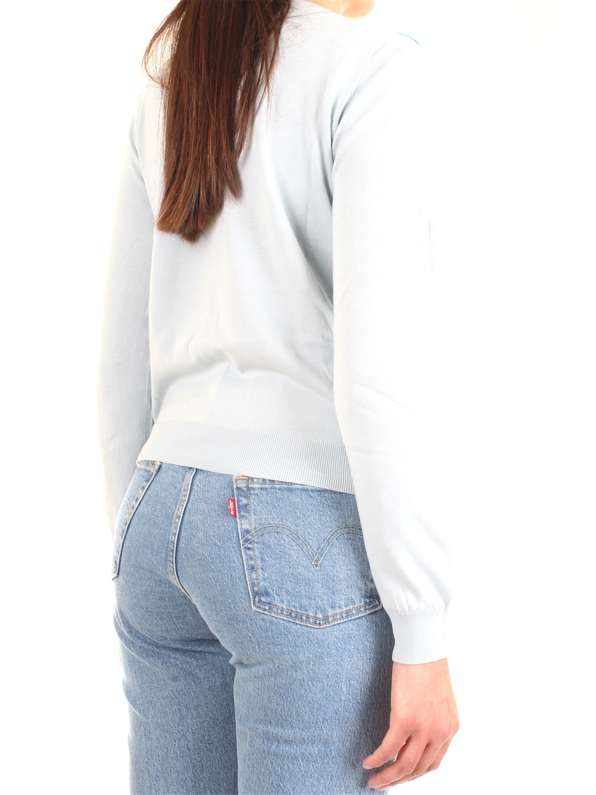 LANACAPRINA PF2011 Light blue Clothing Woman Cardigan LANACAPRINA PF2011 Light blue Clothing Woman Cardigan