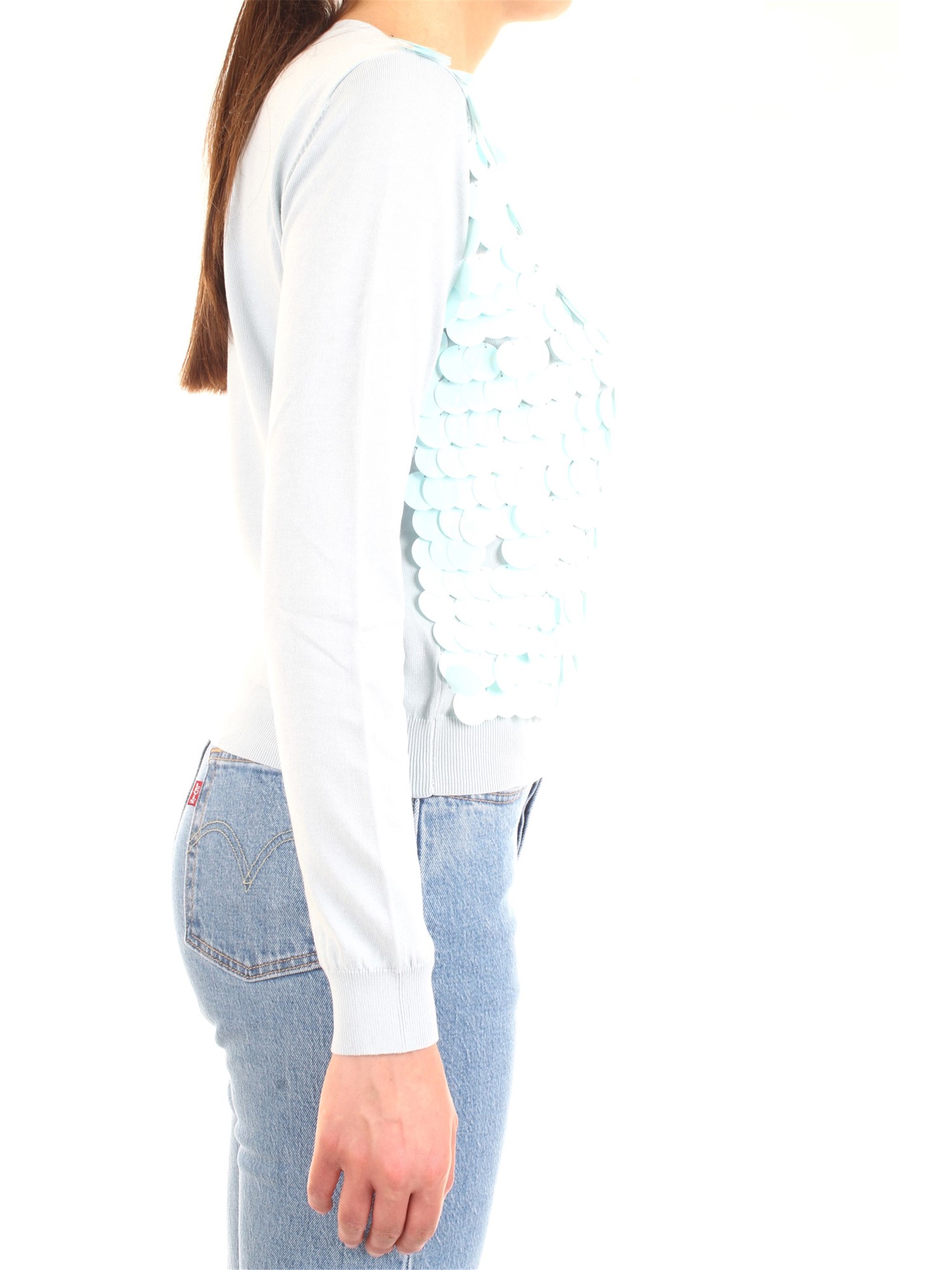 LANACAPRINA PF2011 Light blue Clothing Woman Cardigan LANACAPRINA PF2011 Light blue Clothing Woman Cardigan