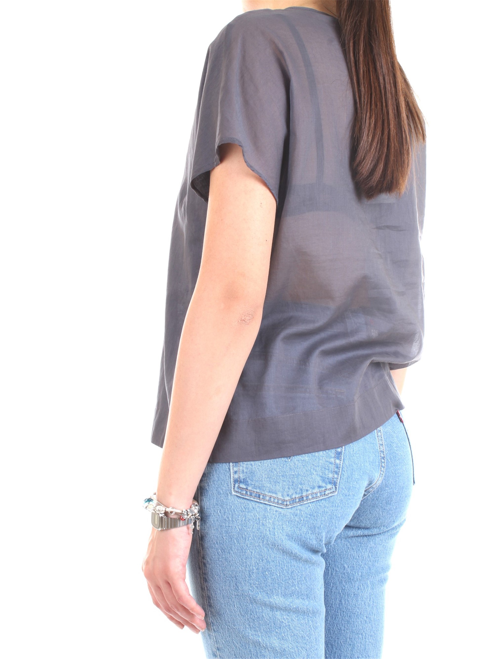 Cappellini By Peserico 57M06339L1 TESS 00481 Grey Clothing Woman Shirt Cappellini By Peserico 57M06339L1 TESS 00481 Grey Clothing Woman Shirt