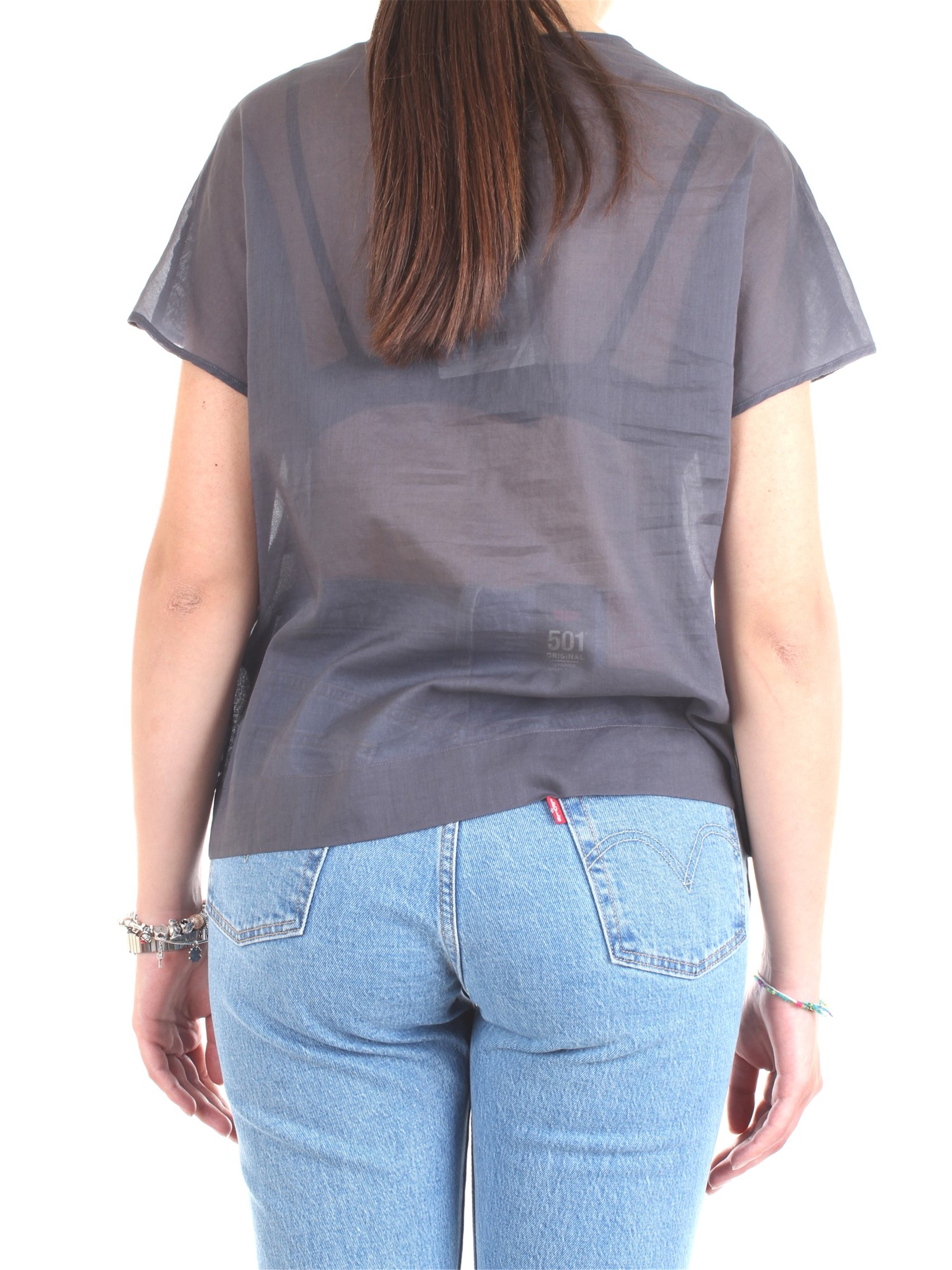Cappellini By Peserico 57M06339L1 TESS 00481 Grey Clothing Woman Shirt Cappellini By Peserico 57M06339L1 TESS 00481 Grey Clothing Woman Shirt