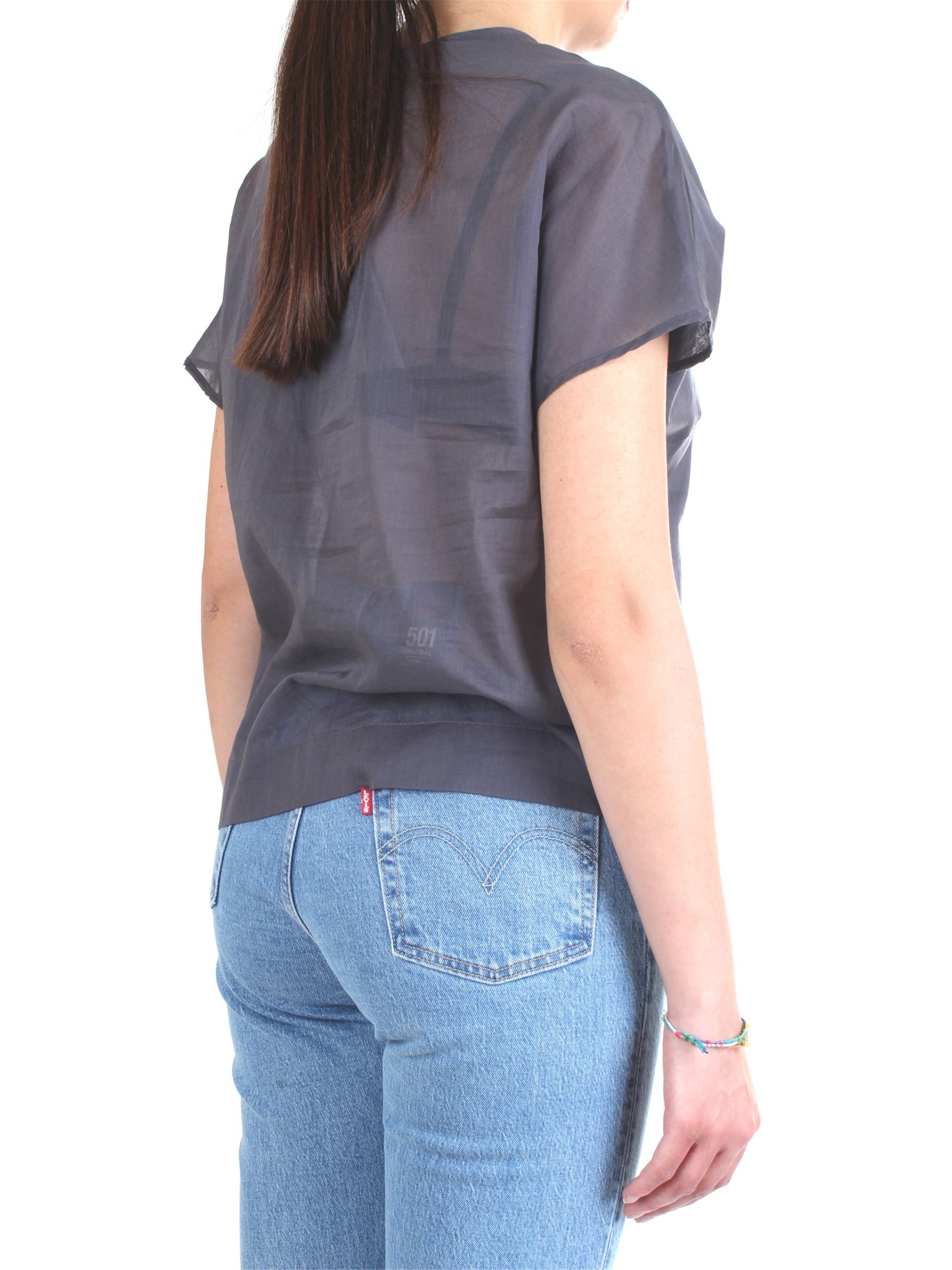 Cappellini By Peserico 57M06339L1 TESS 00481 Grey Clothing Woman Shirt Cappellini By Peserico 57M06339L1 TESS 00481 Grey Clothing Woman Shirt