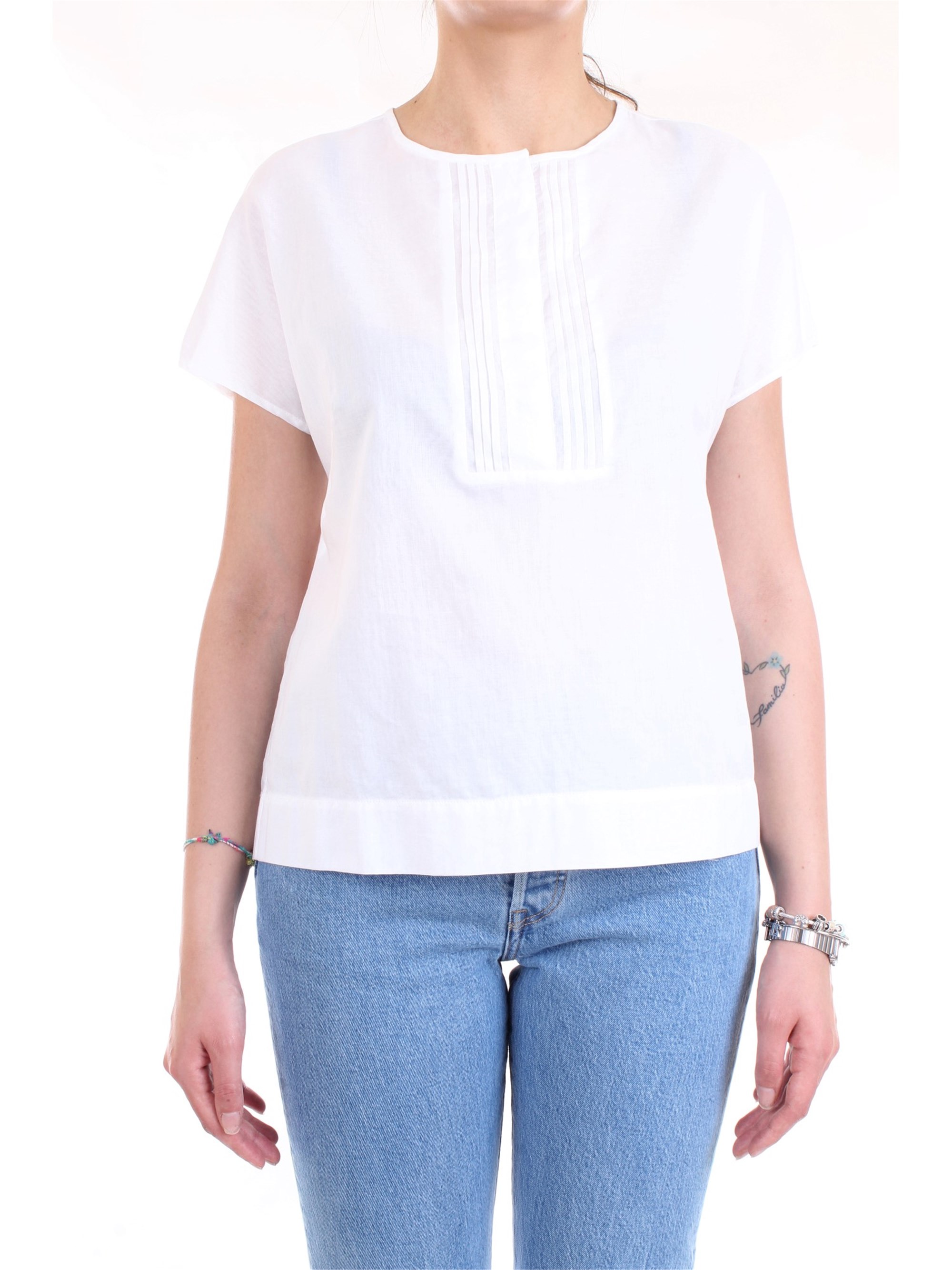 Cappellini By Peserico 57M06339L1 TESS 00481 White Clothing Woman Shirt Cappellini By Peserico 57M06339L1 TESS 00481 White Clothing Woman Shirt