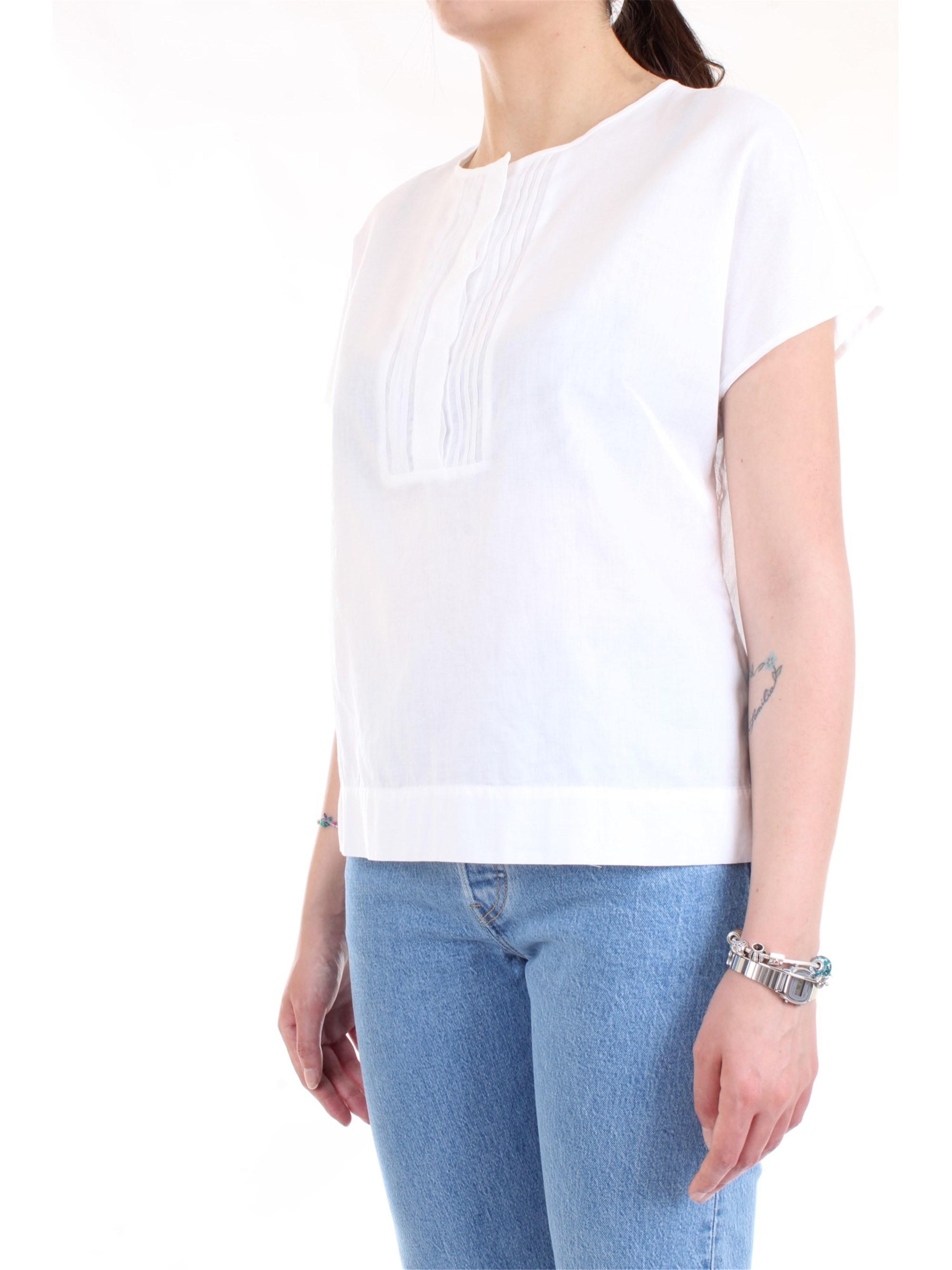 Cappellini By Peserico 57M06339L1 TESS 00481 White Clothing Woman Shirt Cappellini By Peserico 57M06339L1 TESS 00481 White Clothing Woman Shirt