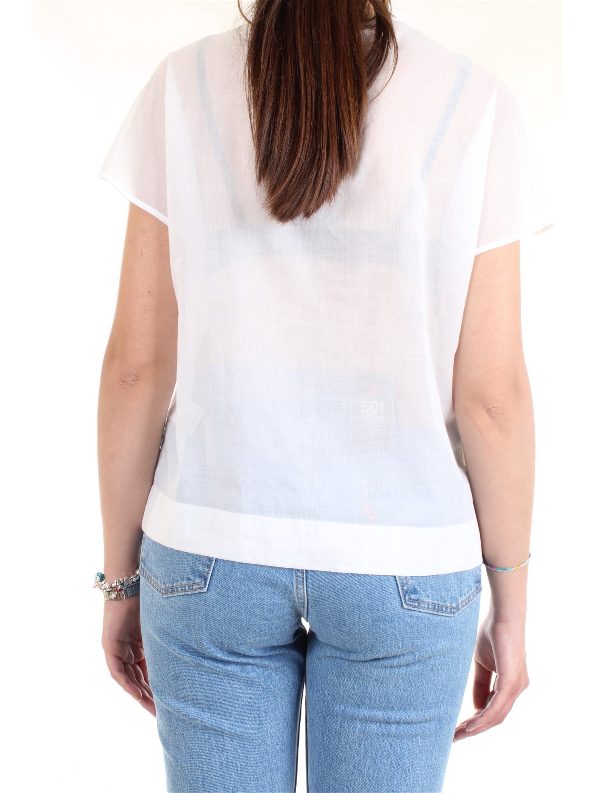 Cappellini By Peserico 57M06339L1 TESS 00481 White Clothing Woman Shirt Cappellini By Peserico 57M06339L1 TESS 00481 White Clothing Woman Shirt