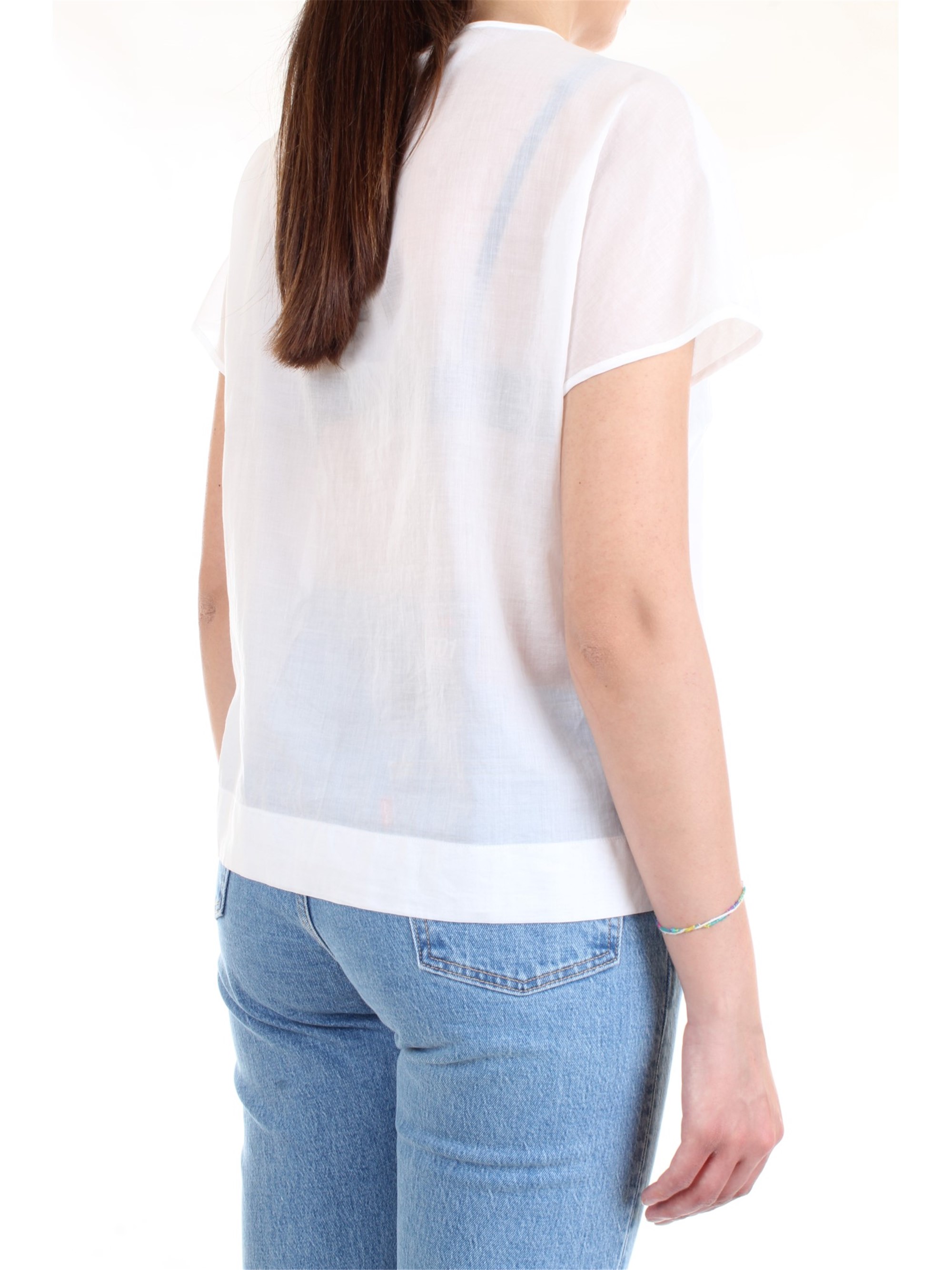 Cappellini By Peserico 57M06339L1 TESS 00481 White Clothing Woman Shirt Cappellini By Peserico 57M06339L1 TESS 00481 White Clothing Woman Shirt