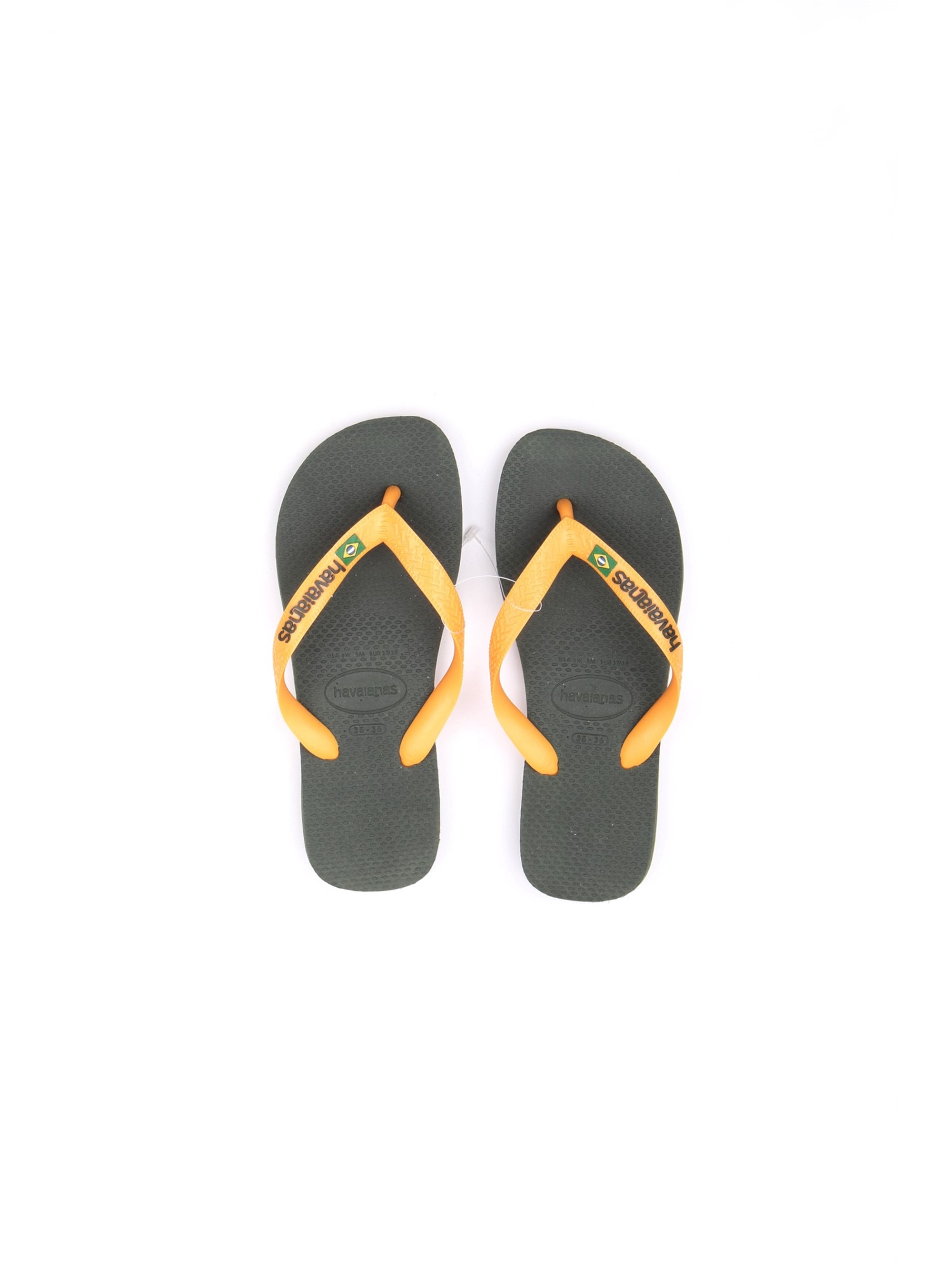 HAVAIANAS H BRASIL LOGO Orange Shoes Unisex Thongs HAVAIANAS H BRASIL LOGO Orange Shoes Unisex Thongs