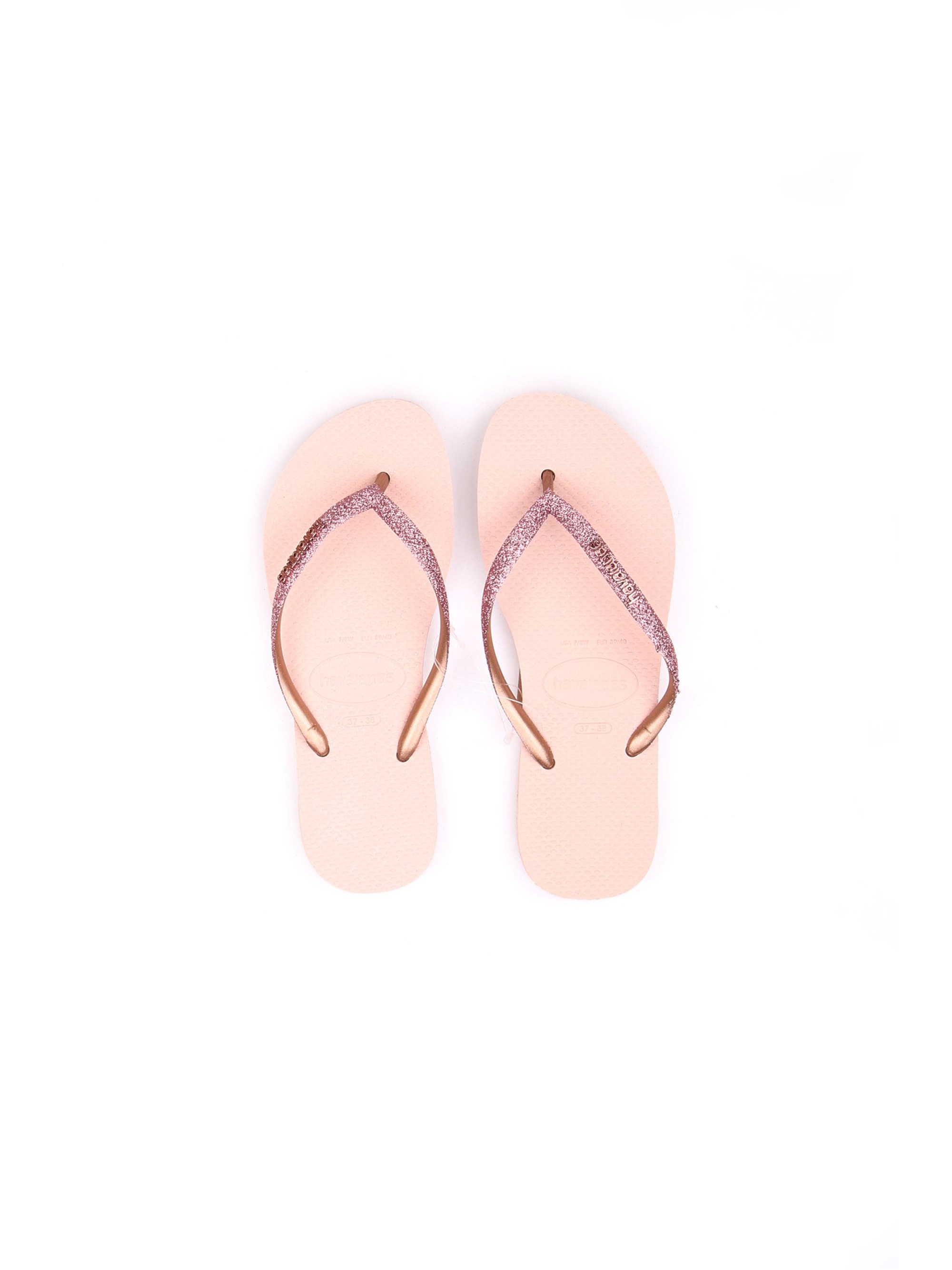 HAVAIANAS H SLIM GLITTER Pink Shoes Woman Thongs HAVAIANAS H SLIM GLITTER Pink Shoes Woman Thongs