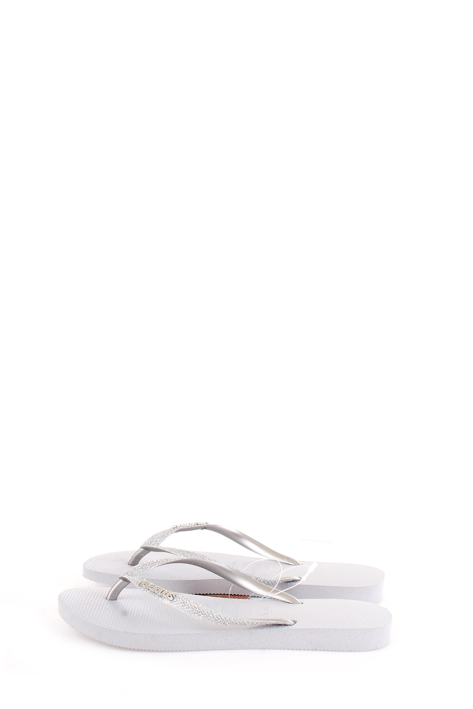 HAVAIANAS H SLIM GLITTER Silver Shoes Woman Thongs HAVAIANAS H SLIM GLITTER Silver Shoes Woman Thongs