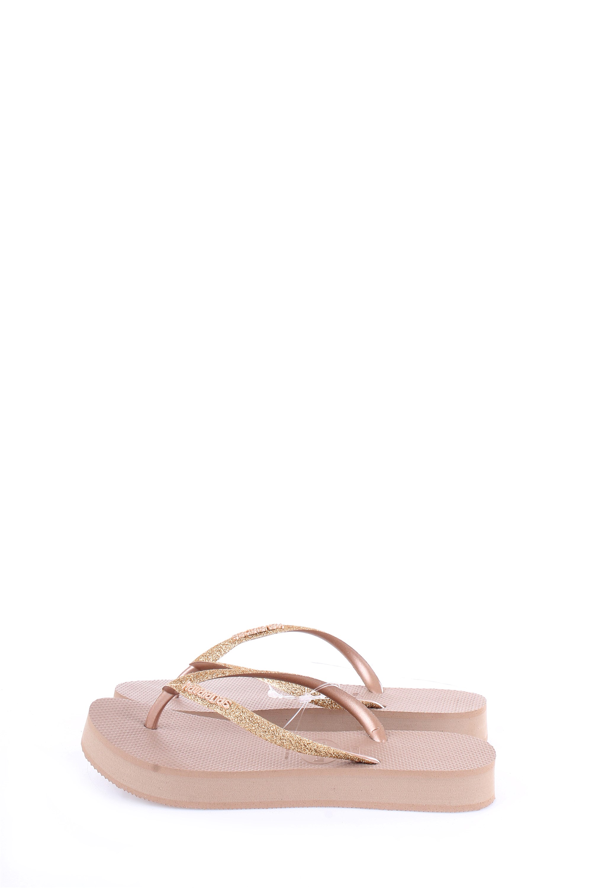 HAVAIANAS SLIM PLATFORM SHINE Gold Shoes Woman Thongs HAVAIANAS SLIM PLATFORM SHINE Gold Shoes Woman Thongs