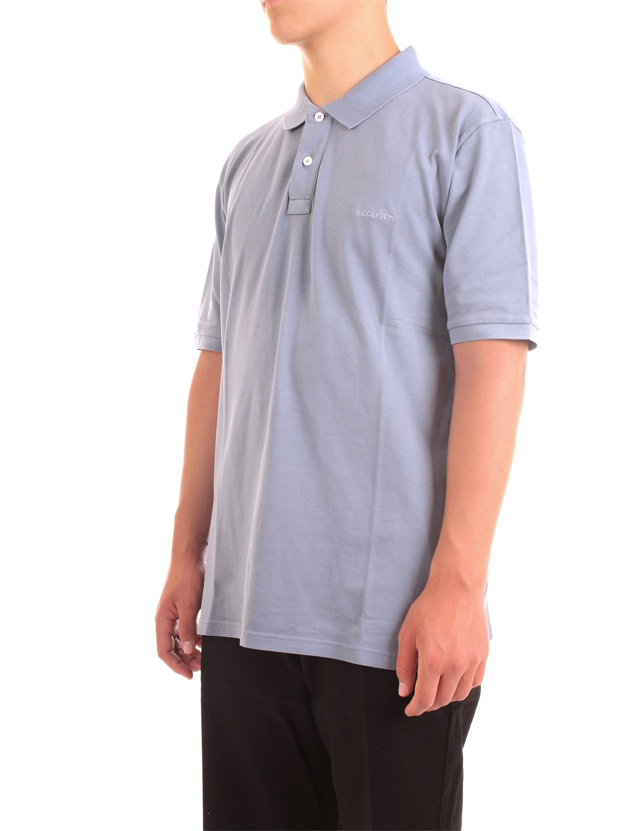WOOLRICH WOPOL0526 Light blue Clothing Man Polo shirt WOOLRICH WOPOL0526 Light blue Clothing Man Polo shirt