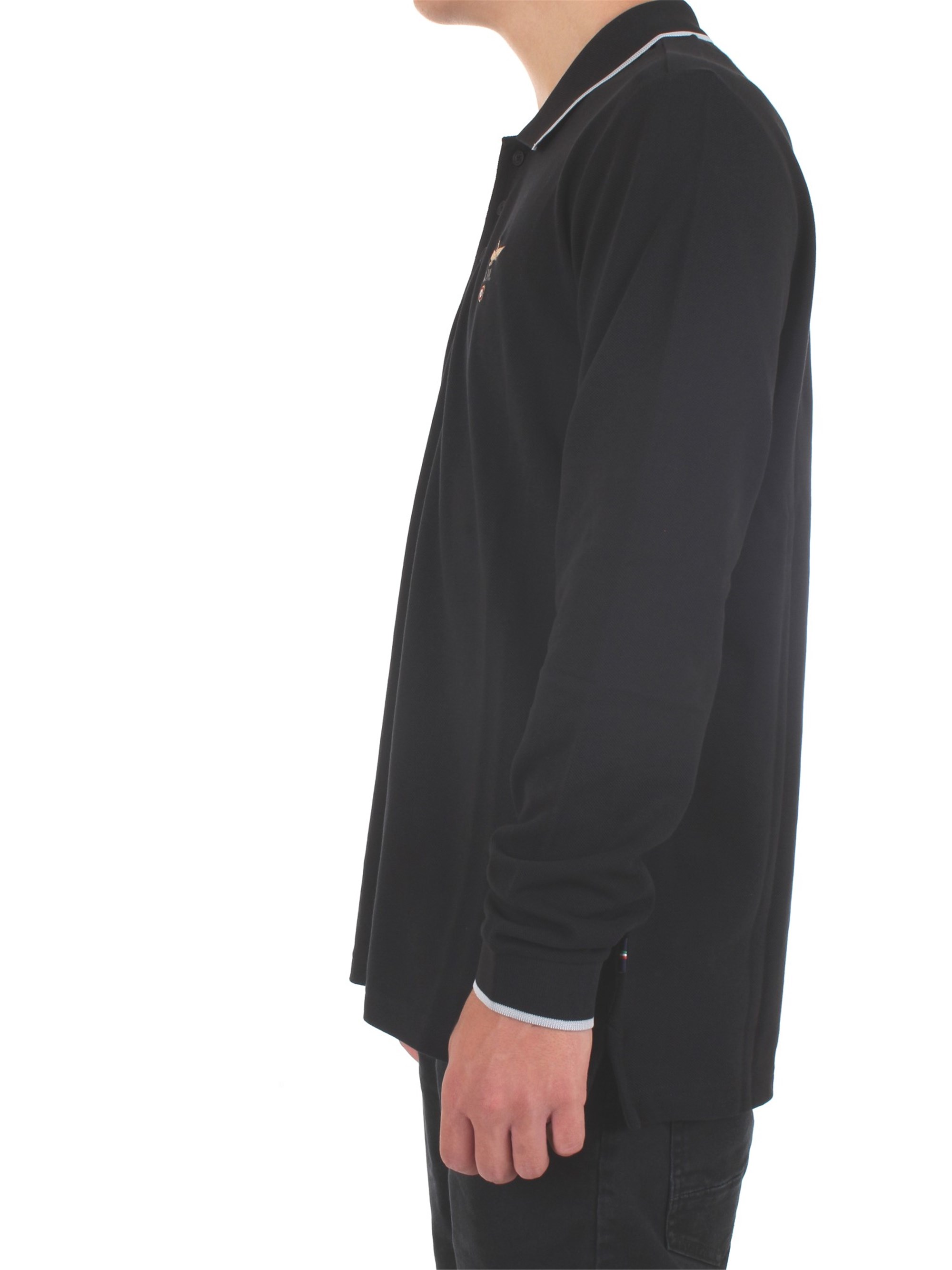 AERONAUTICA MILITARE 202PO1497P82 Black Clothing Man Polo shirt AERONAUTICA MILITARE 202PO1497P82 Black Clothing Man Polo shirt