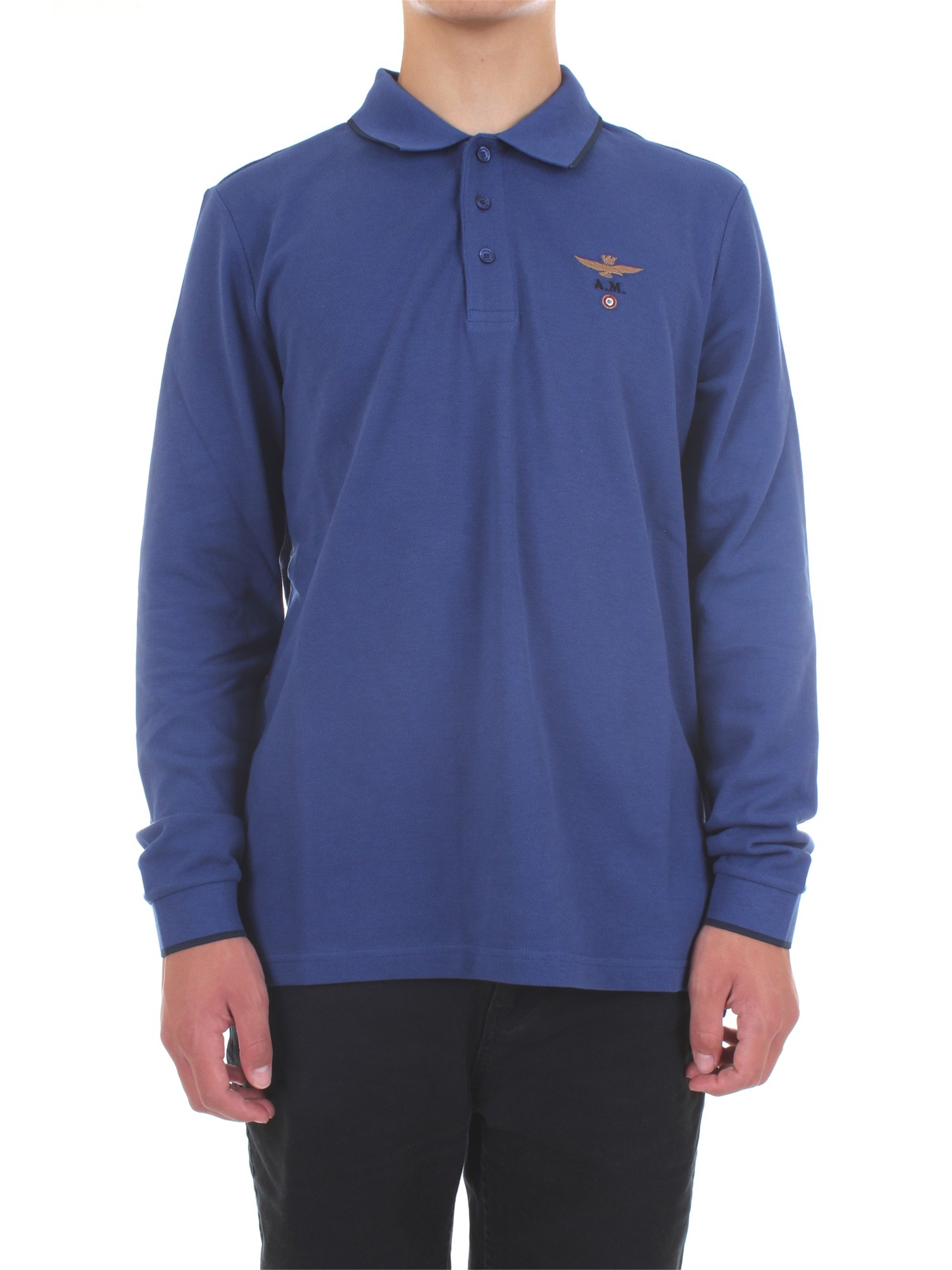 AERONAUTICA MILITARE 202PO1497P82 Ink Clothing Man Polo shirt AERONAUTICA MILITARE 202PO1497P82 Ink Clothing Man Polo shirt