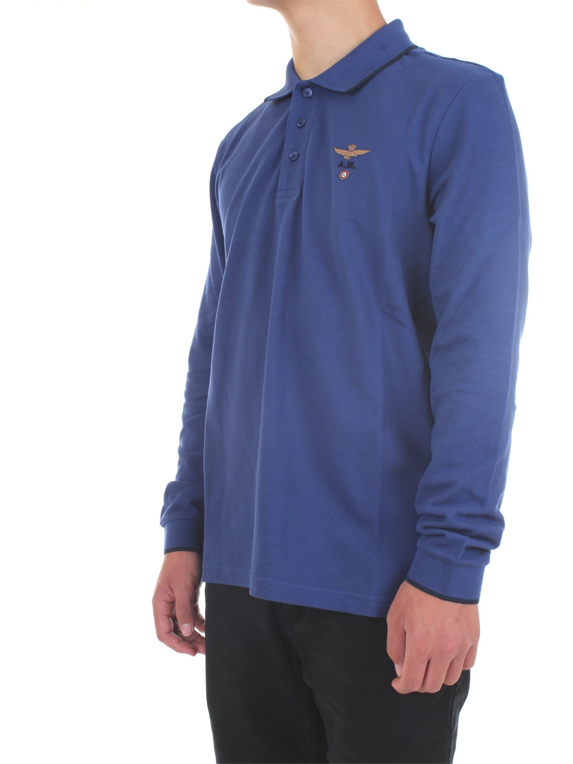 AERONAUTICA MILITARE 202PO1497P82 Ink Clothing Man Polo shirt AERONAUTICA MILITARE 202PO1497P82 Ink Clothing Man Polo shirt
