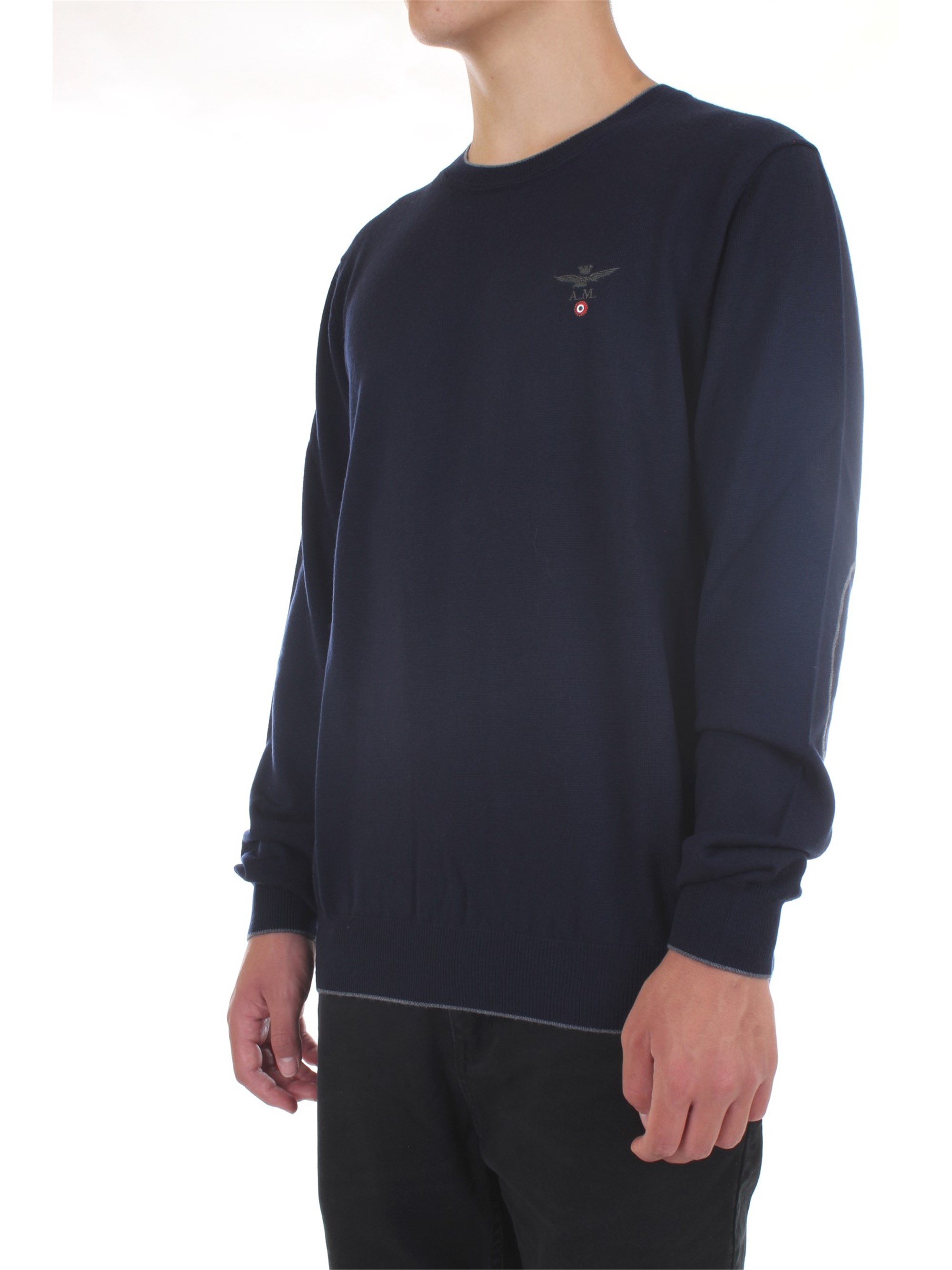 AERONAUTICA MILITARE 202MA1287L415 Blue Clothing Man Pullover AERONAUTICA MILITARE 202MA1287L415 Blue Clothing Man Pullover