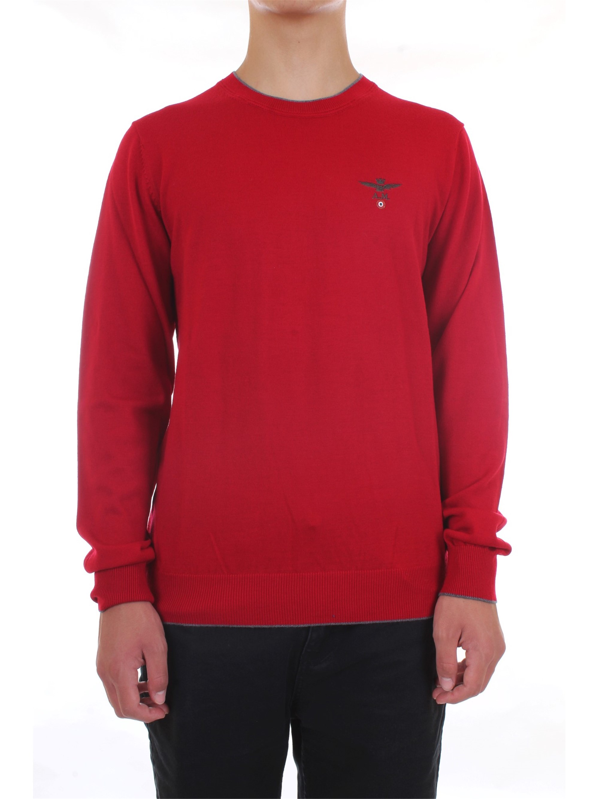 AERONAUTICA MILITARE 202MA1287L415 Red Clothing Man Pullover AERONAUTICA MILITARE 202MA1287L415 Red Clothing Man Pullover