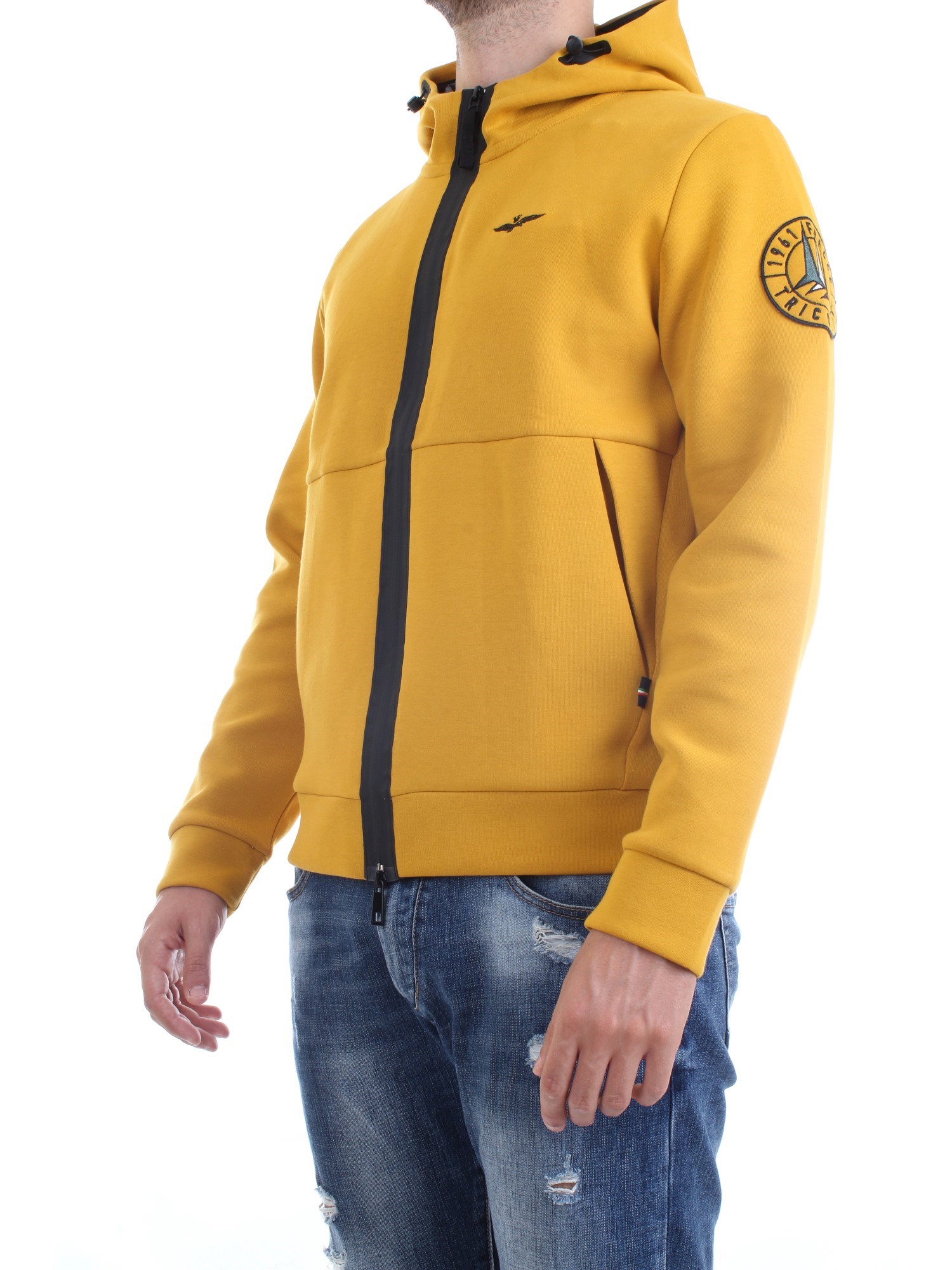 AERONAUTICA MILITARE 202FE1531F413 Yellow Clothing Man Sweater AERONAUTICA MILITARE 202FE1531F413 Yellow Clothing Man Sweater