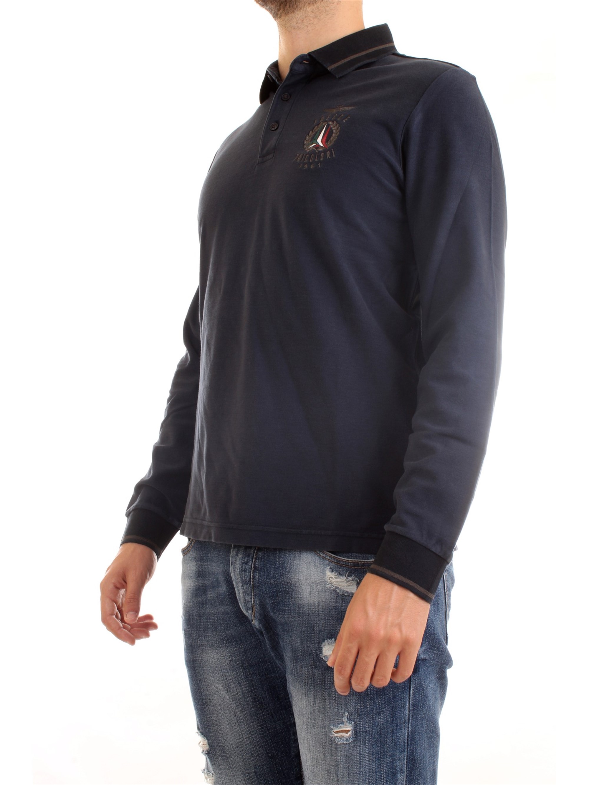 AERONAUTICA MILITARE 202PO1485P144 Blue Clothing Man Polo shirt AERONAUTICA MILITARE 202PO1485P144 Blue Clothing Man Polo shirt