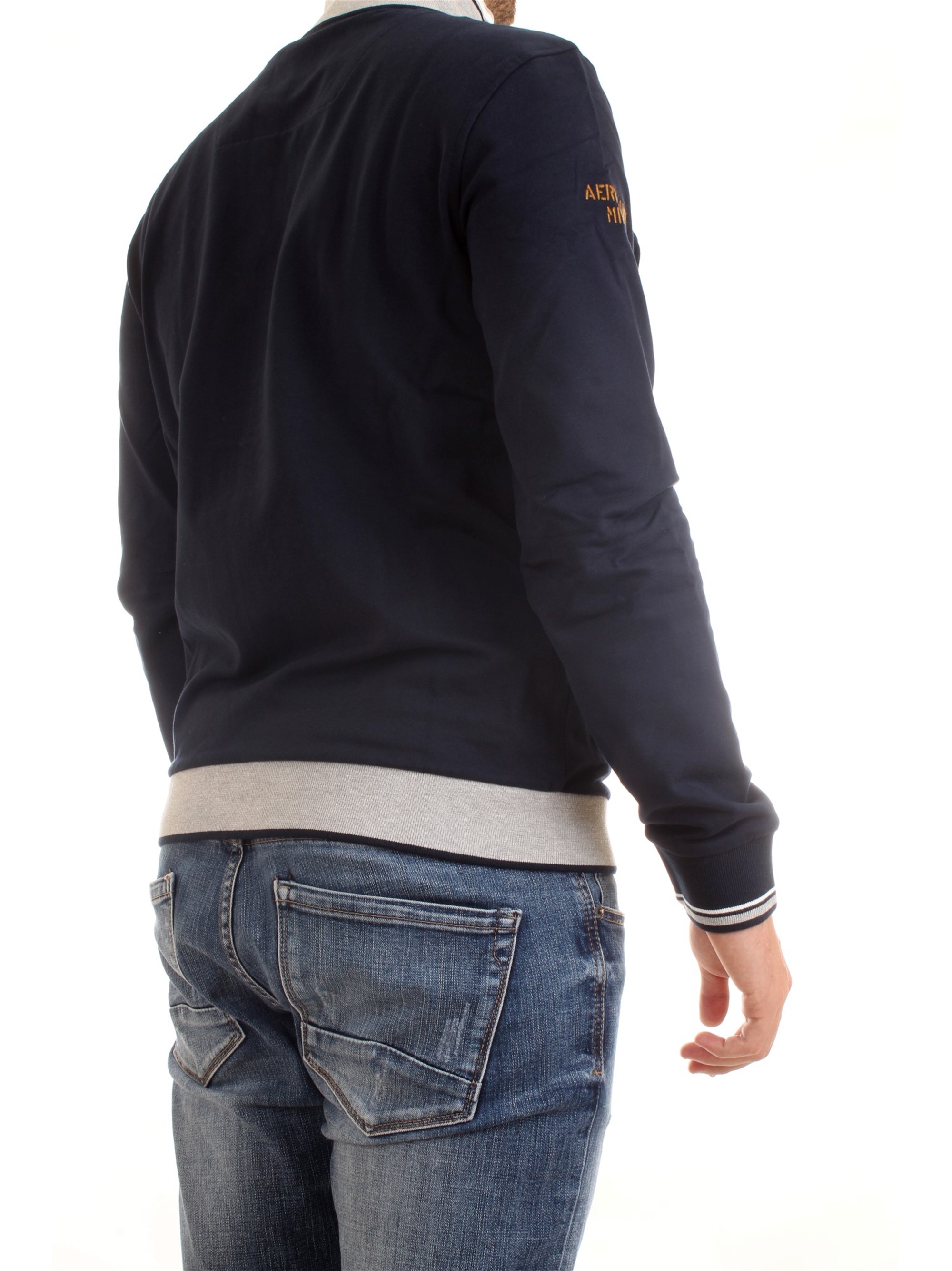 AERONAUTICA MILITARE 202FE1578F418 Blue Clothing Man Sweater AERONAUTICA MILITARE 202FE1578F418 Blue Clothing Man Sweater