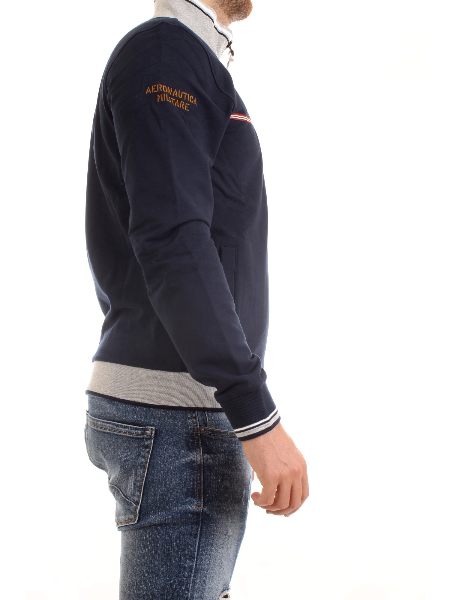 AERONAUTICA MILITARE 202FE1578F418 Blue Clothing Man Sweater AERONAUTICA MILITARE 202FE1578F418 Blue Clothing Man Sweater