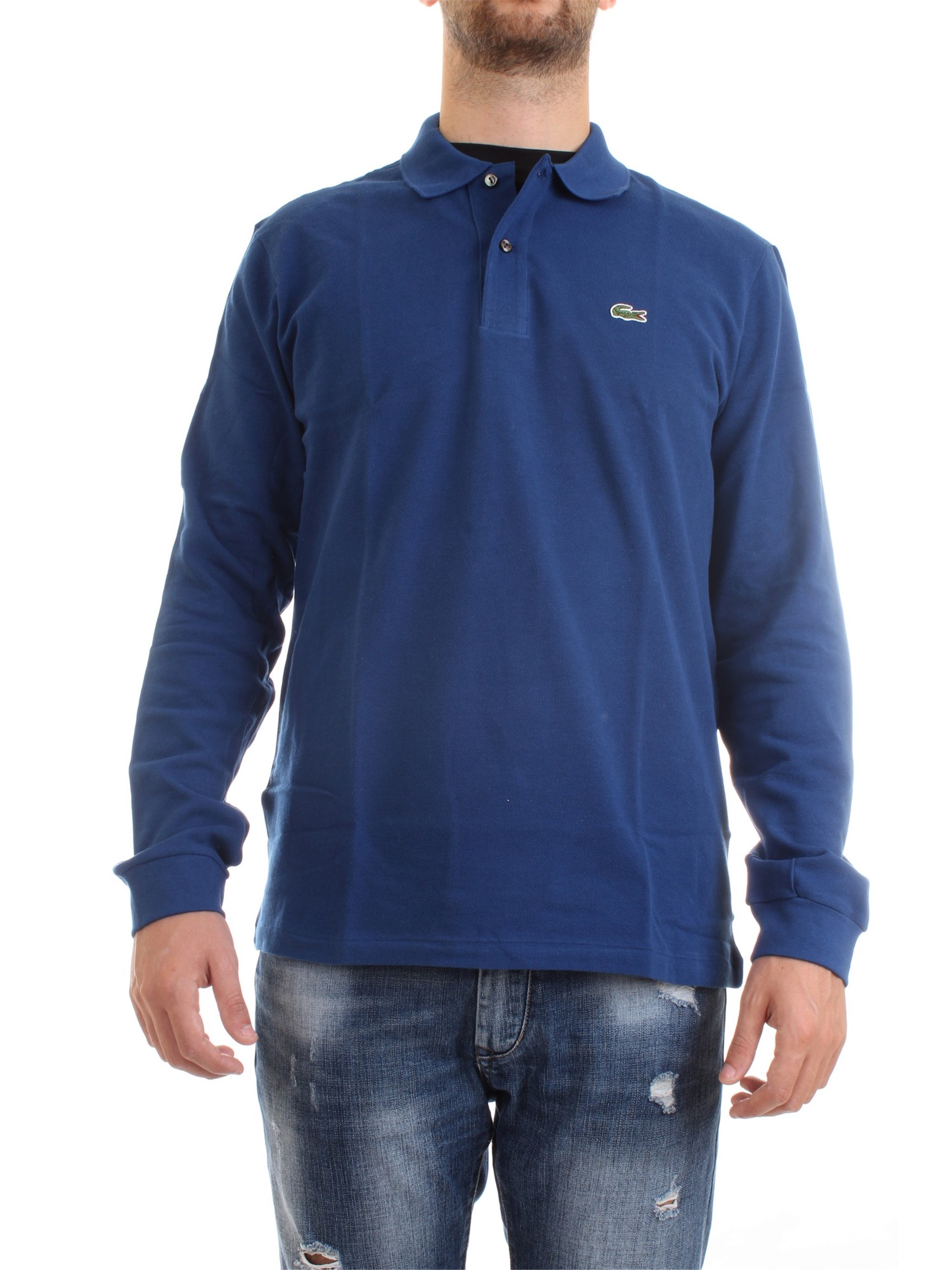 Lacoste L1312 00 Medium blue Clothing Man Polo shirt Lacoste L1312 00 Medium blue Clothing Man Polo shirt