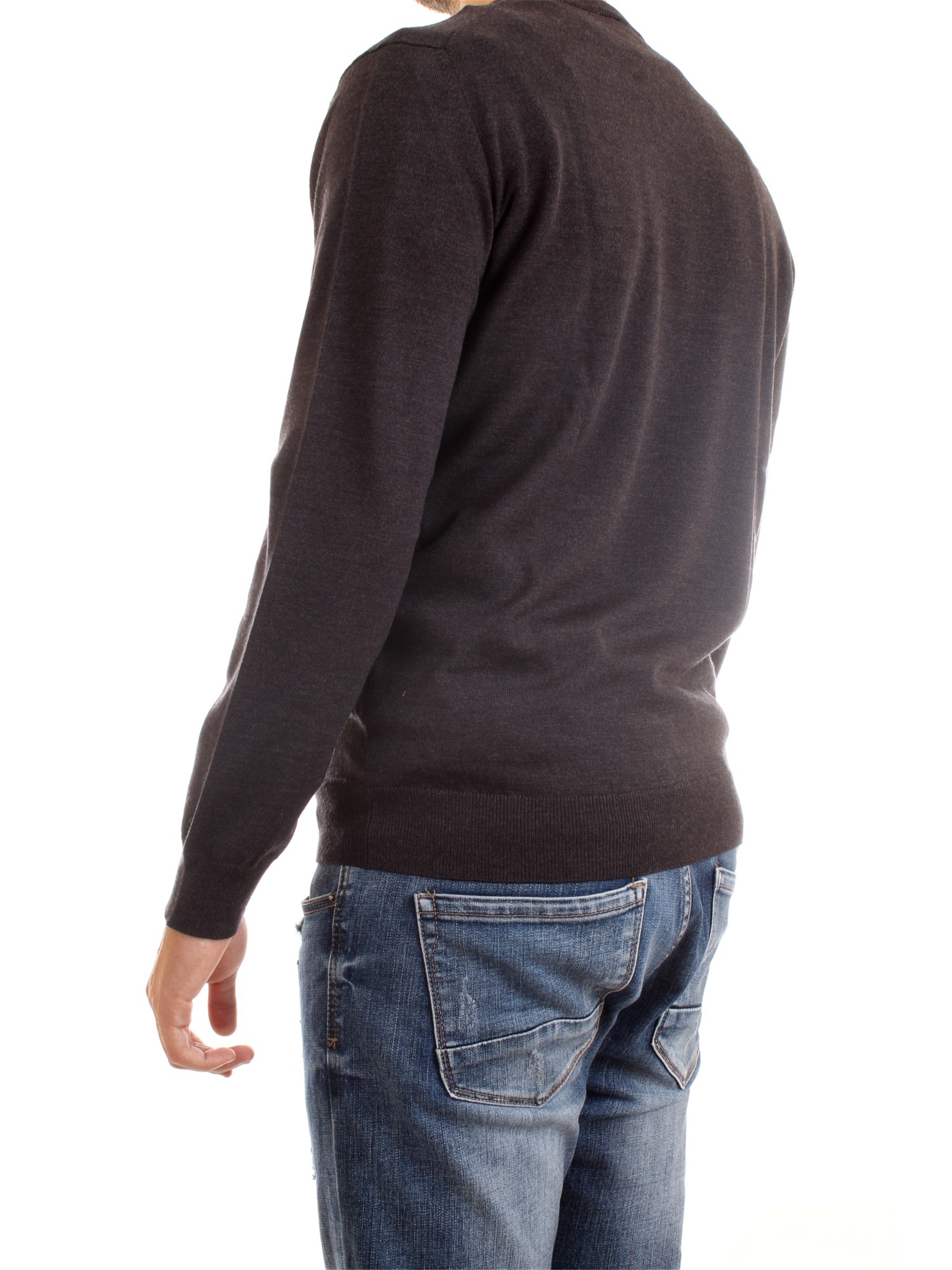 Lacoste AH1969 00 Grey Clothing Man Pullover Lacoste AH1969 00 Grey Clothing Man Pullover