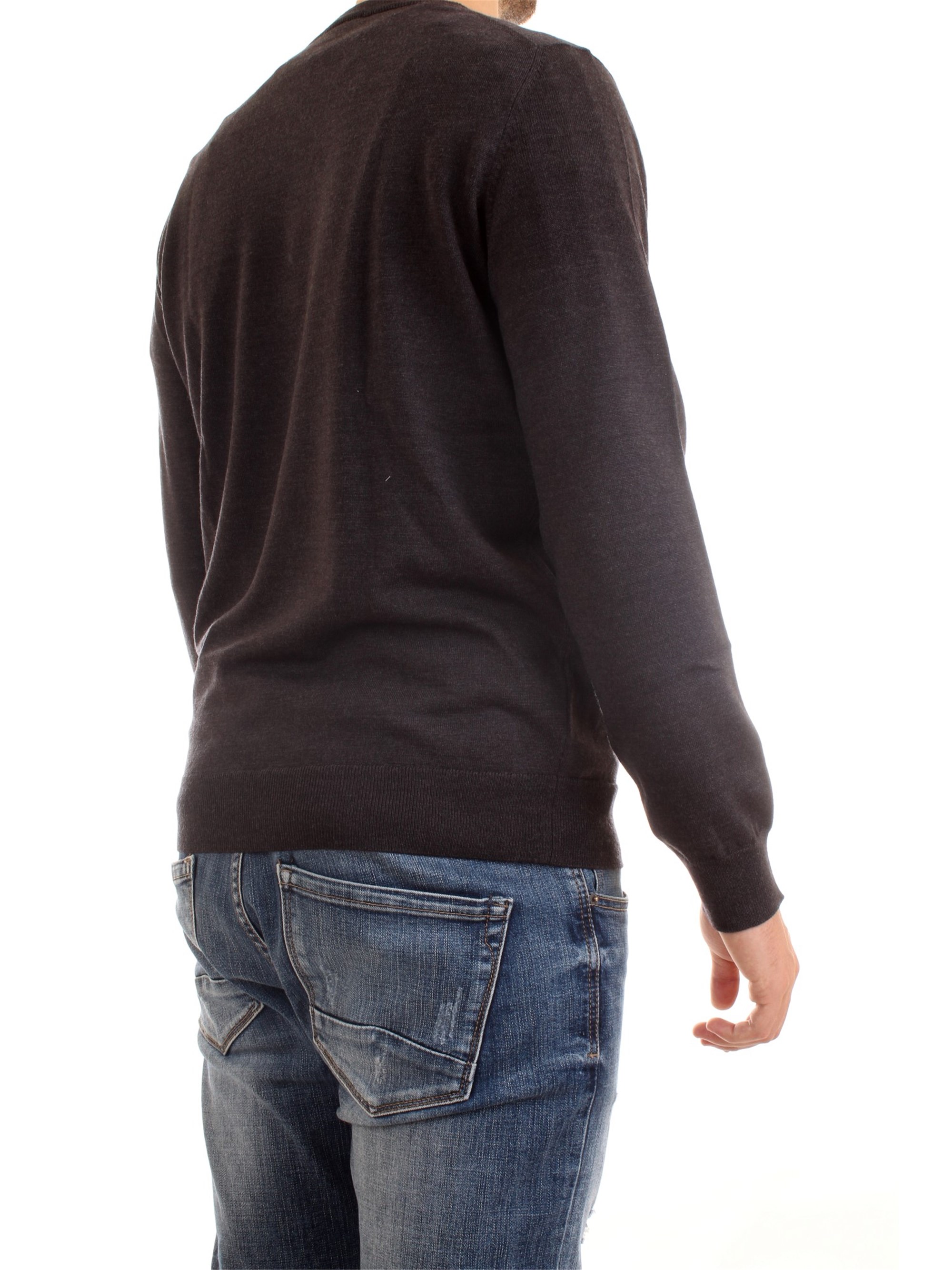 Lacoste AH1969 00 Grey Clothing Man Pullover Lacoste AH1969 00 Grey Clothing Man Pullover