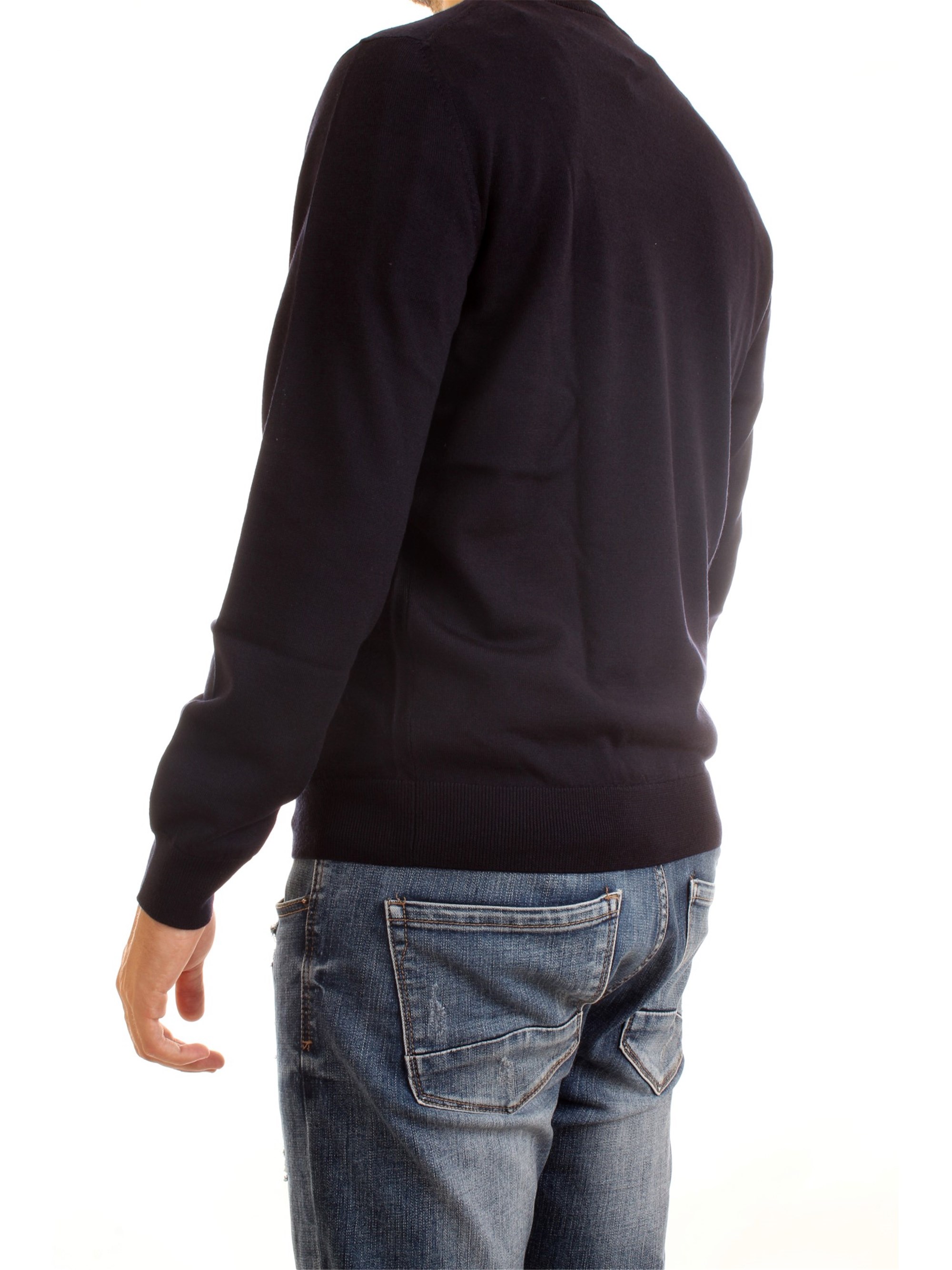 Lacoste AH1969 00 Blue Clothing Man Pullover Lacoste AH1969 00 Blue Clothing Man Pullover