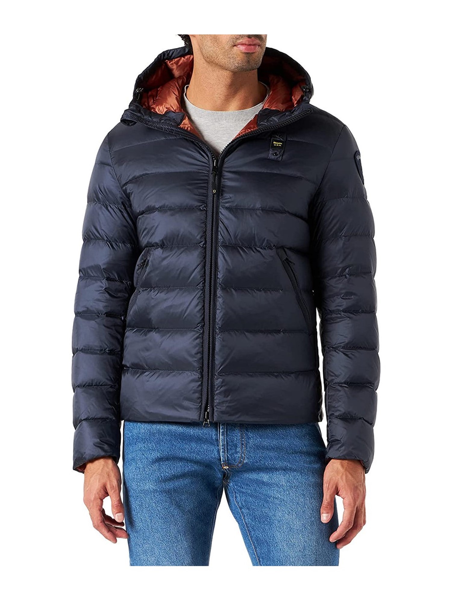 Blauer 22WBLUC03005-006047 Blue Clothing Man Duvet Blauer 22WBLUC03005-006047 Blue Clothing Man Duvet