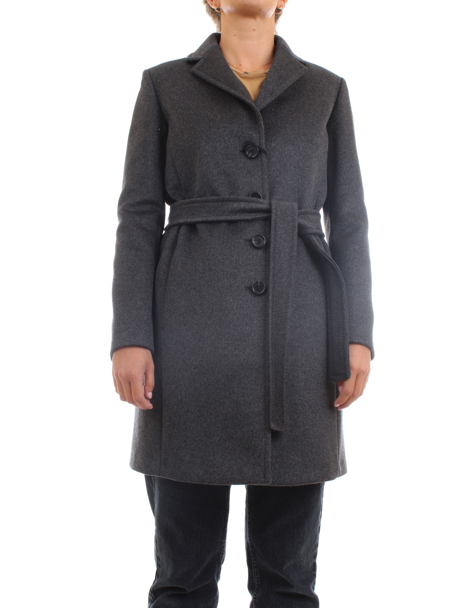 PENNYBLACK 20140320 Dark gray Clothing Woman Overcoat PENNYBLACK 20140320 Dark gray Clothing Woman Overcoat