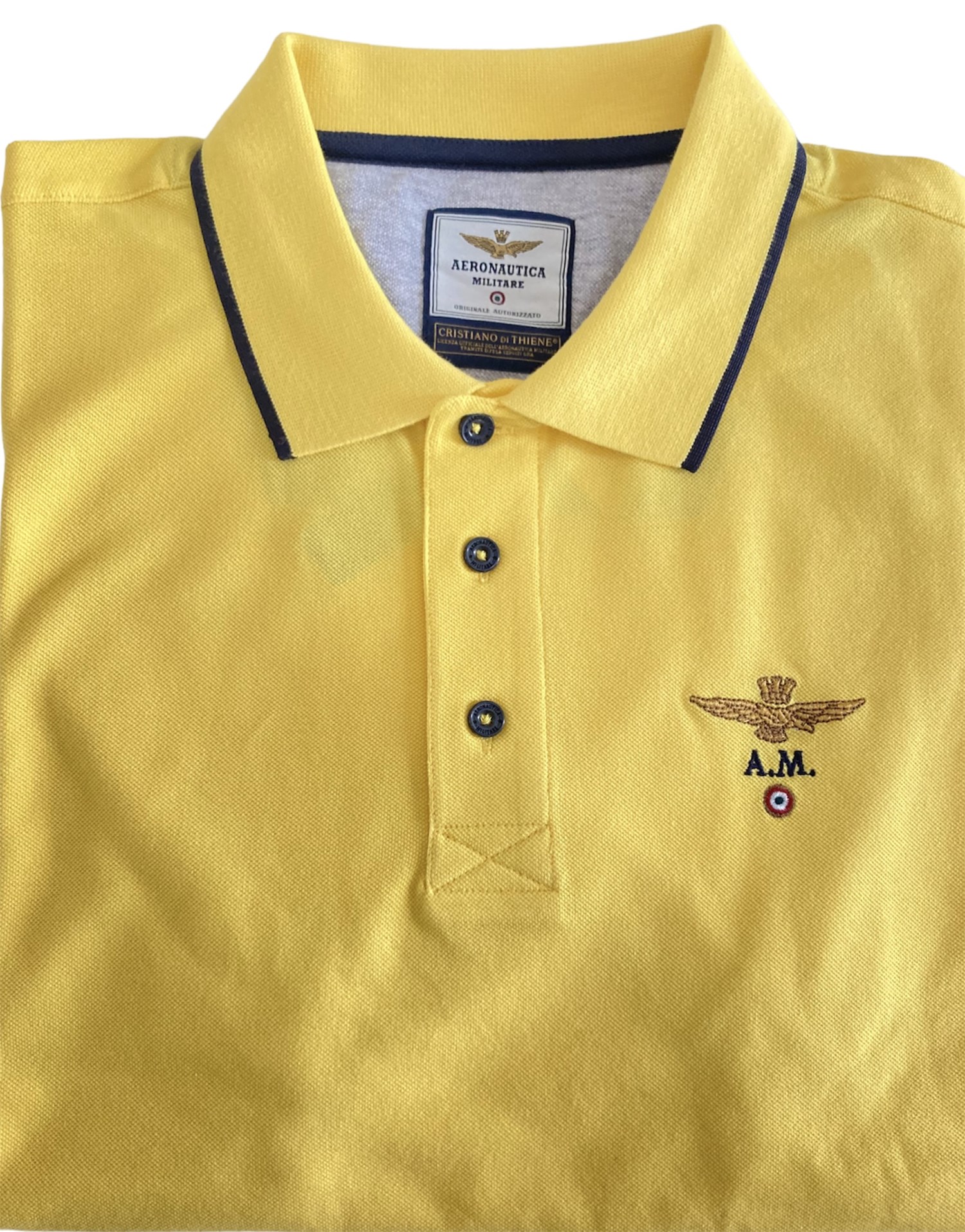 AERONAUTICA MILITARE 231PO1308P82 Yellow Clothing Man Polo shirt AERONAUTICA MILITARE 231PO1308P82 Yellow Clothing Man Polo shirt