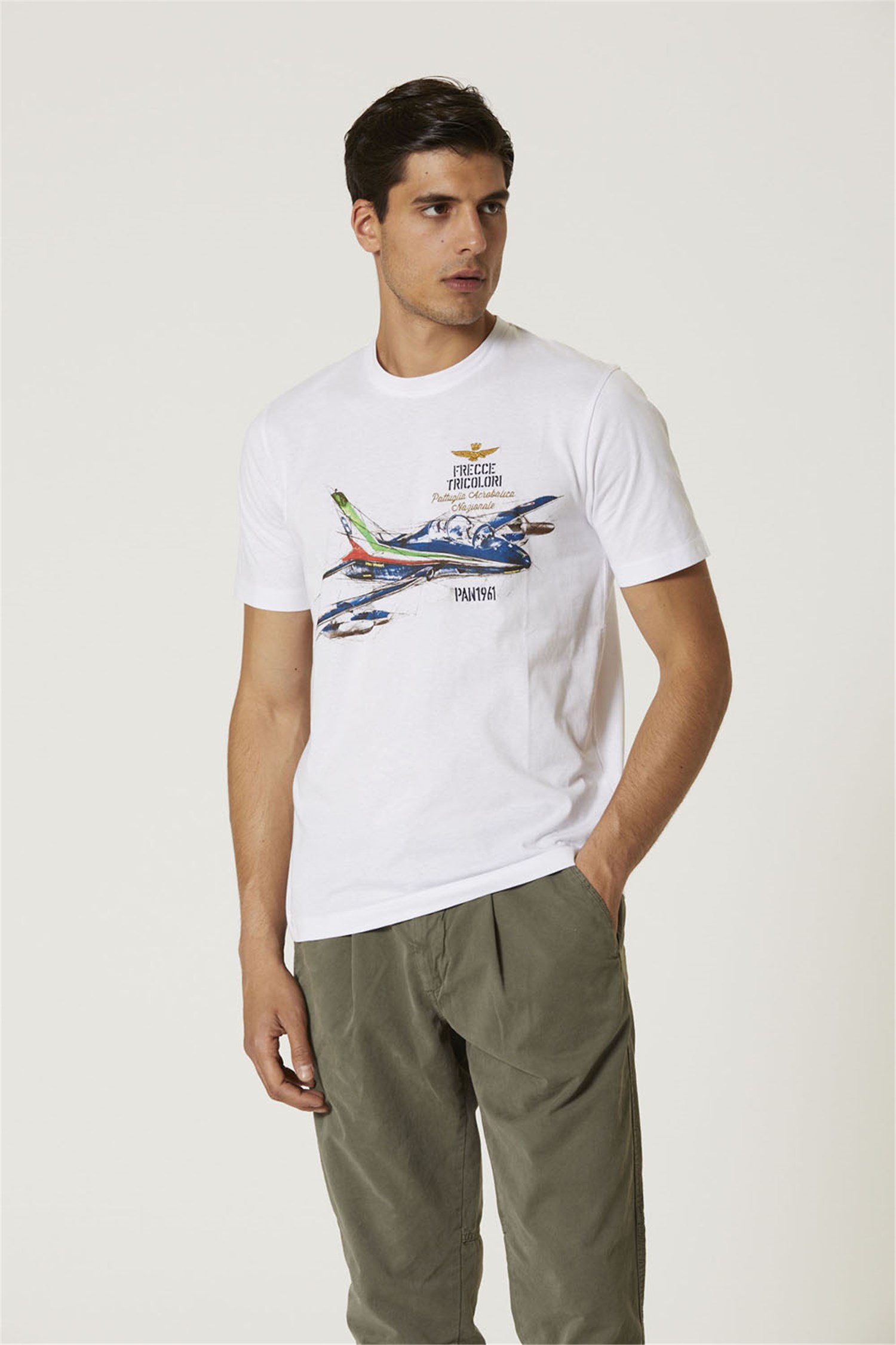 AERONAUTICA MILITARE 231TS2080J538 White Clothing Man T-Shirt/Polo AERONAUTICA MILITARE 231TS2080J538 White Clothing Man T-Shirt/Polo