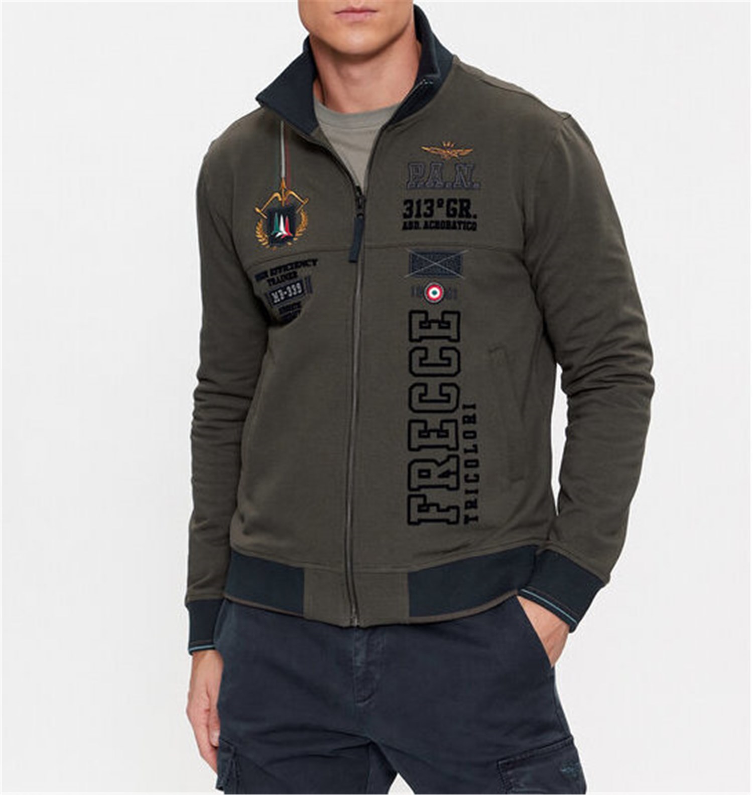 AERONAUTICA MILITARE 232FE1824F418 Brown Clothing Man Sweater AERONAUTICA MILITARE 232FE1824F418 Brown Clothing Man Sweater