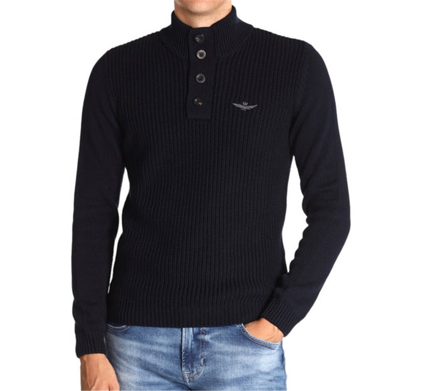 AERONAUTICA MILITARE 232MA1452L409 Dark blue Clothing Man Pullover AERONAUTICA MILITARE 232MA1452L409 Dark blue Clothing Man Pullover