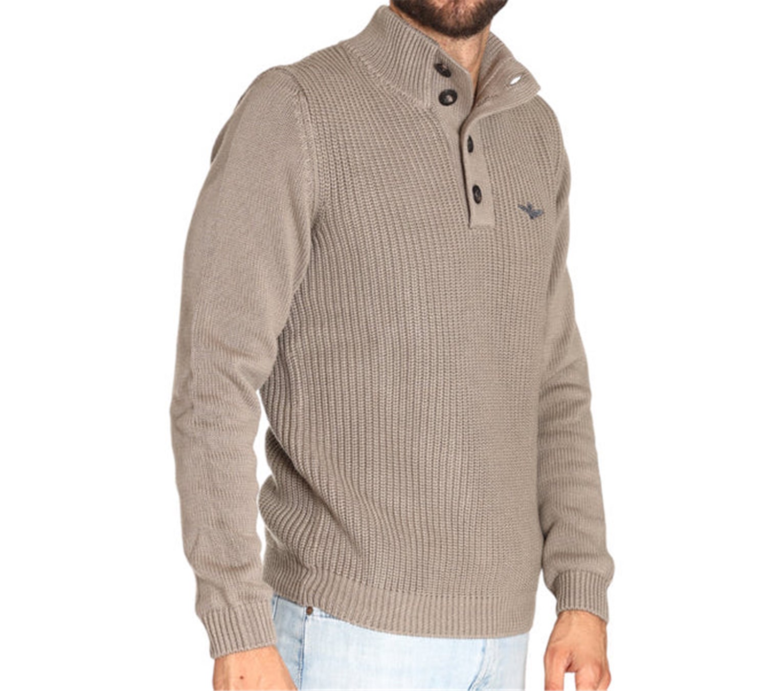 AERONAUTICA MILITARE 232MA1452L409 Tortora Clothing Man Pullover AERONAUTICA MILITARE 232MA1452L409 Tortora Clothing Man Pullover