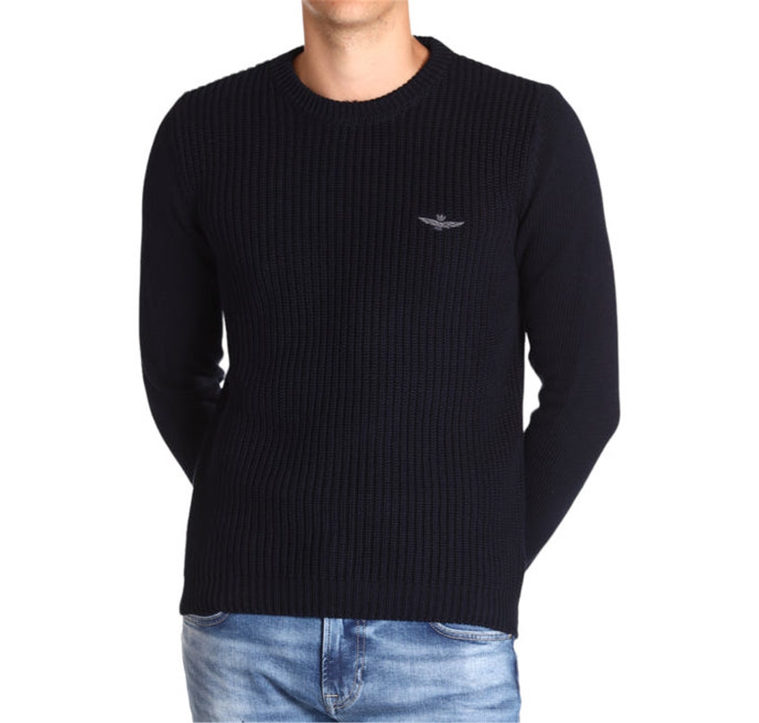 AERONAUTICA MILITARE 232MA1453L409 Blue Clothing Man Pullover AERONAUTICA MILITARE 232MA1453L409 Blue Clothing Man Pullover