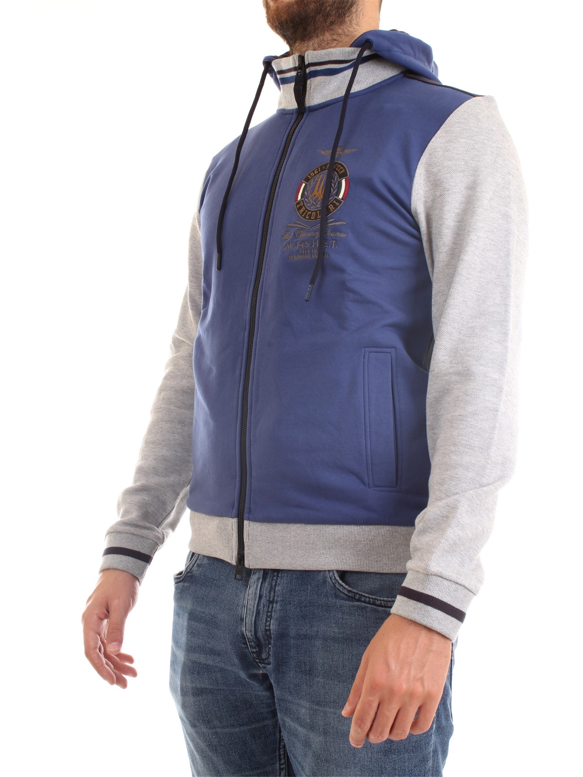 AERONAUTICA MILITARE 202FE1523F418 Ink Clothing Man Sweater AERONAUTICA MILITARE 202FE1523F418 Ink Clothing Man Sweater