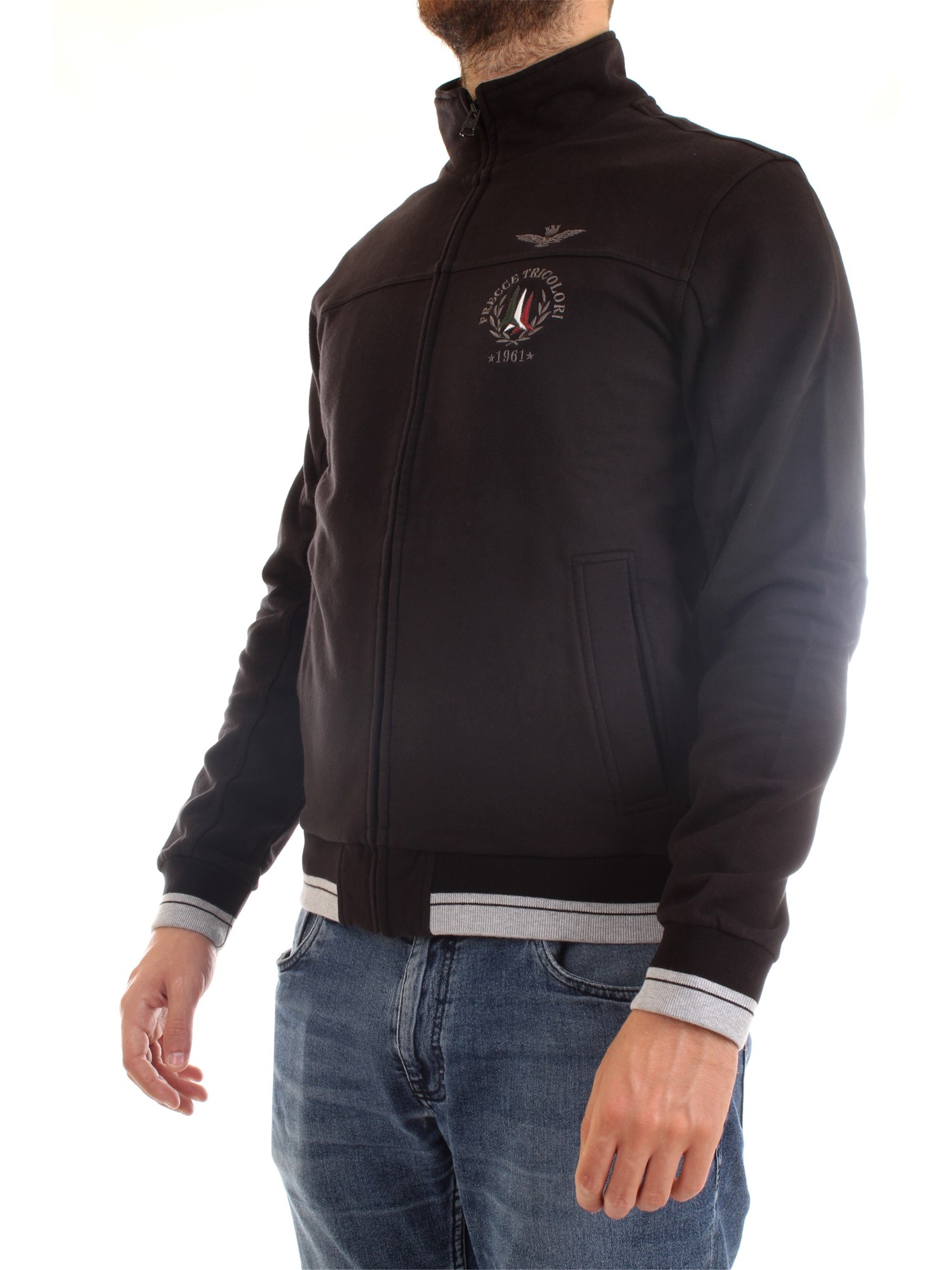 AERONAUTICA MILITARE 202FE1305F313 Black Clothing Man Sweater AERONAUTICA MILITARE 202FE1305F313 Black Clothing Man Sweater
