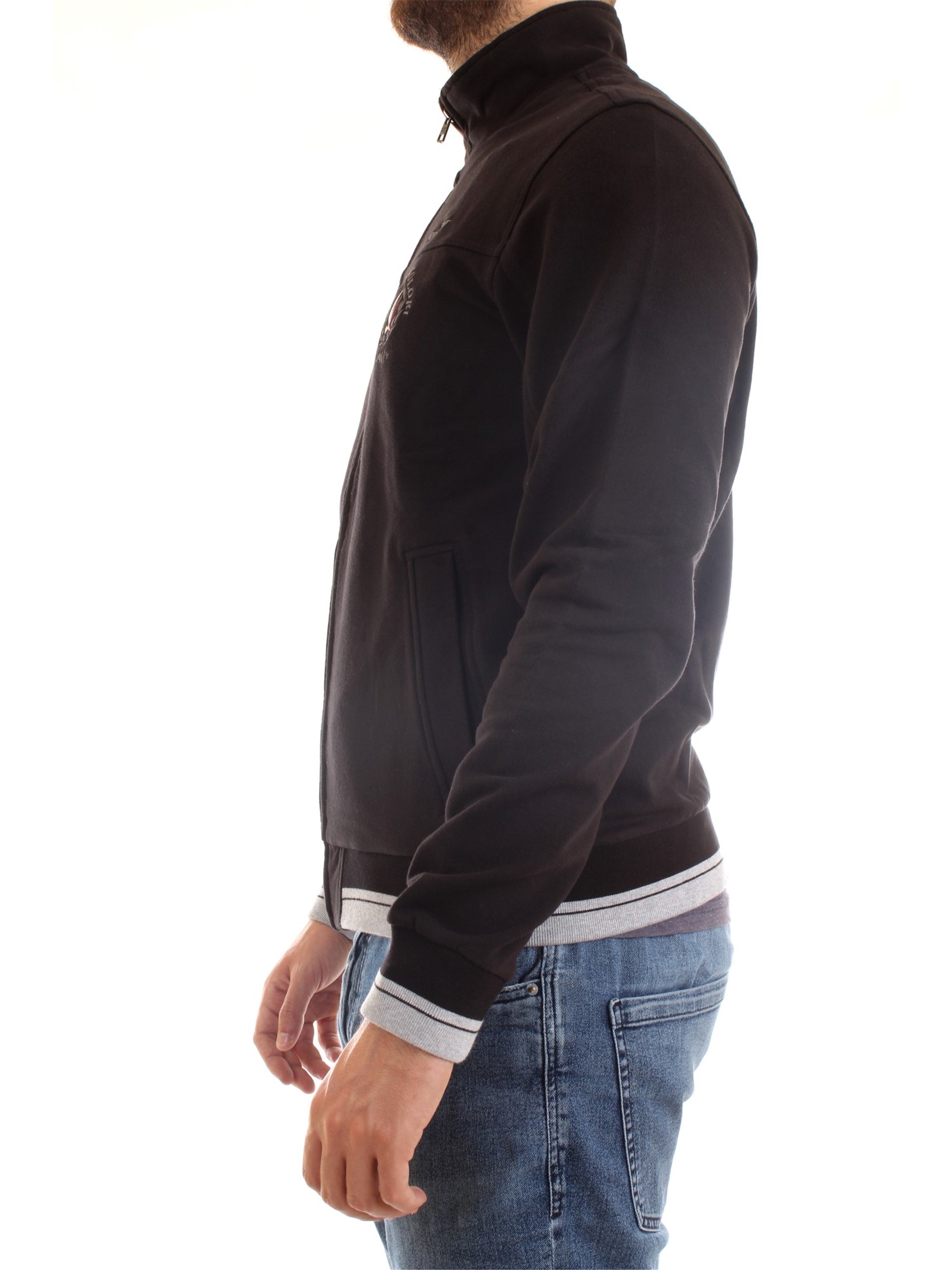 AERONAUTICA MILITARE 202FE1305F313 Black Clothing Man Sweater AERONAUTICA MILITARE 202FE1305F313 Black Clothing Man Sweater