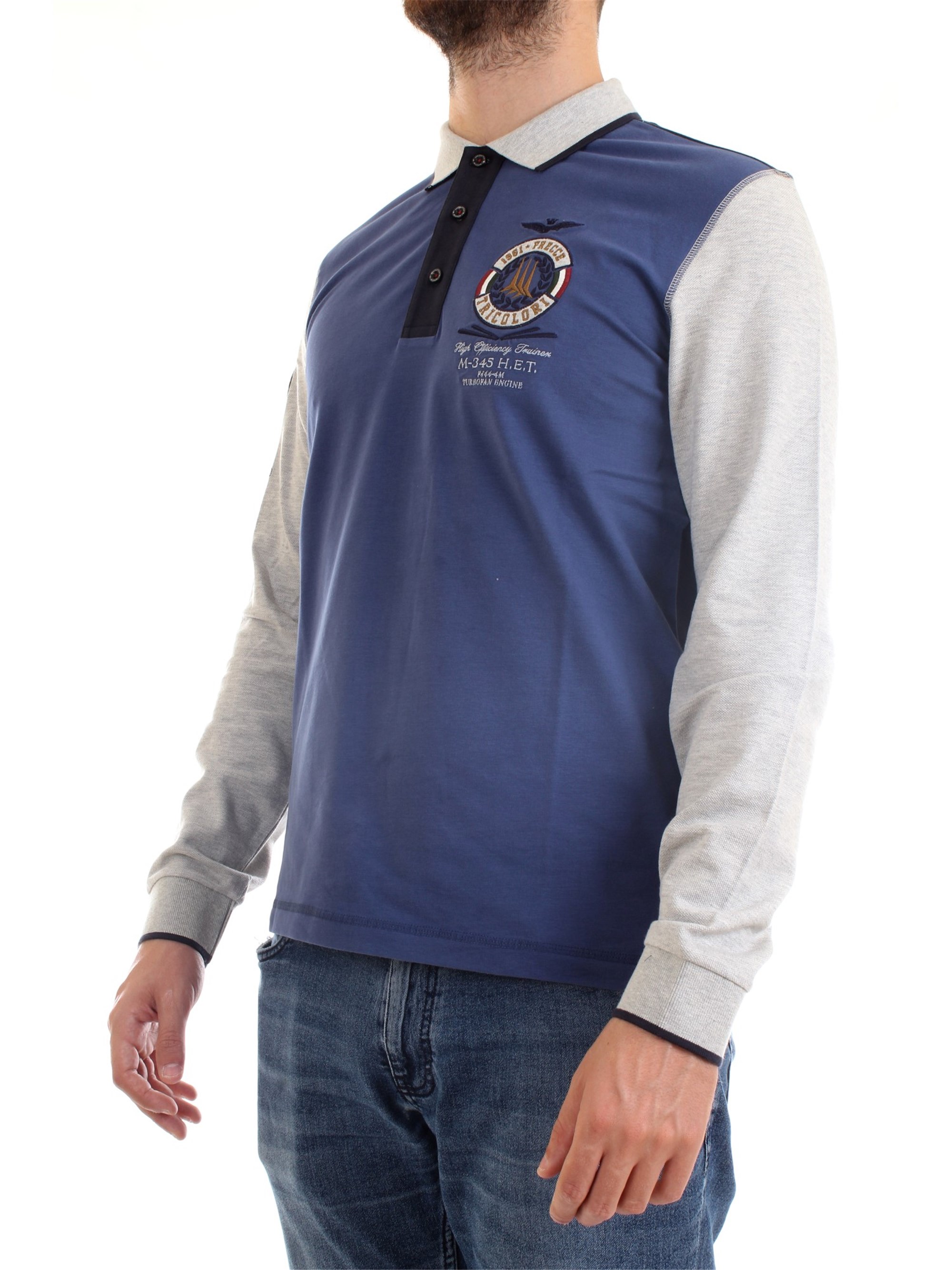 AERONAUTICA MILITARE 202PO1484J495 Ink Clothing Man Polo shirt AERONAUTICA MILITARE 202PO1484J495 Ink Clothing Man Polo shirt