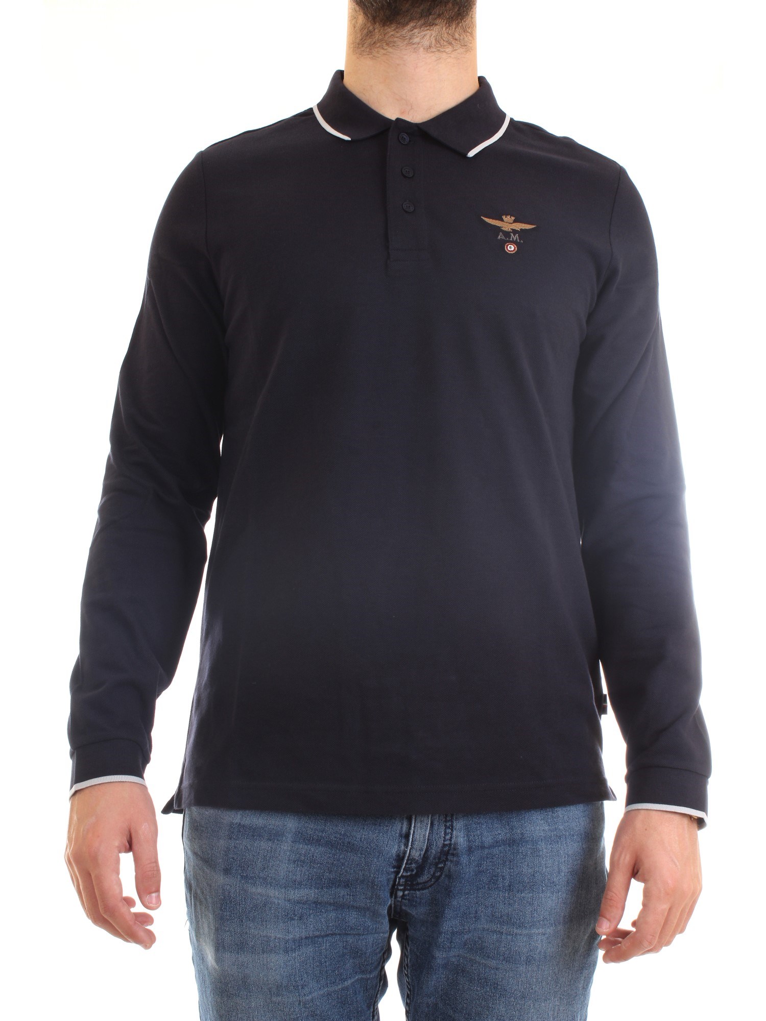 AERONAUTICA MILITARE 202PO1497P82 Blue Clothing Man Polo shirt AERONAUTICA MILITARE 202PO1497P82 Blue Clothing Man Polo shirt