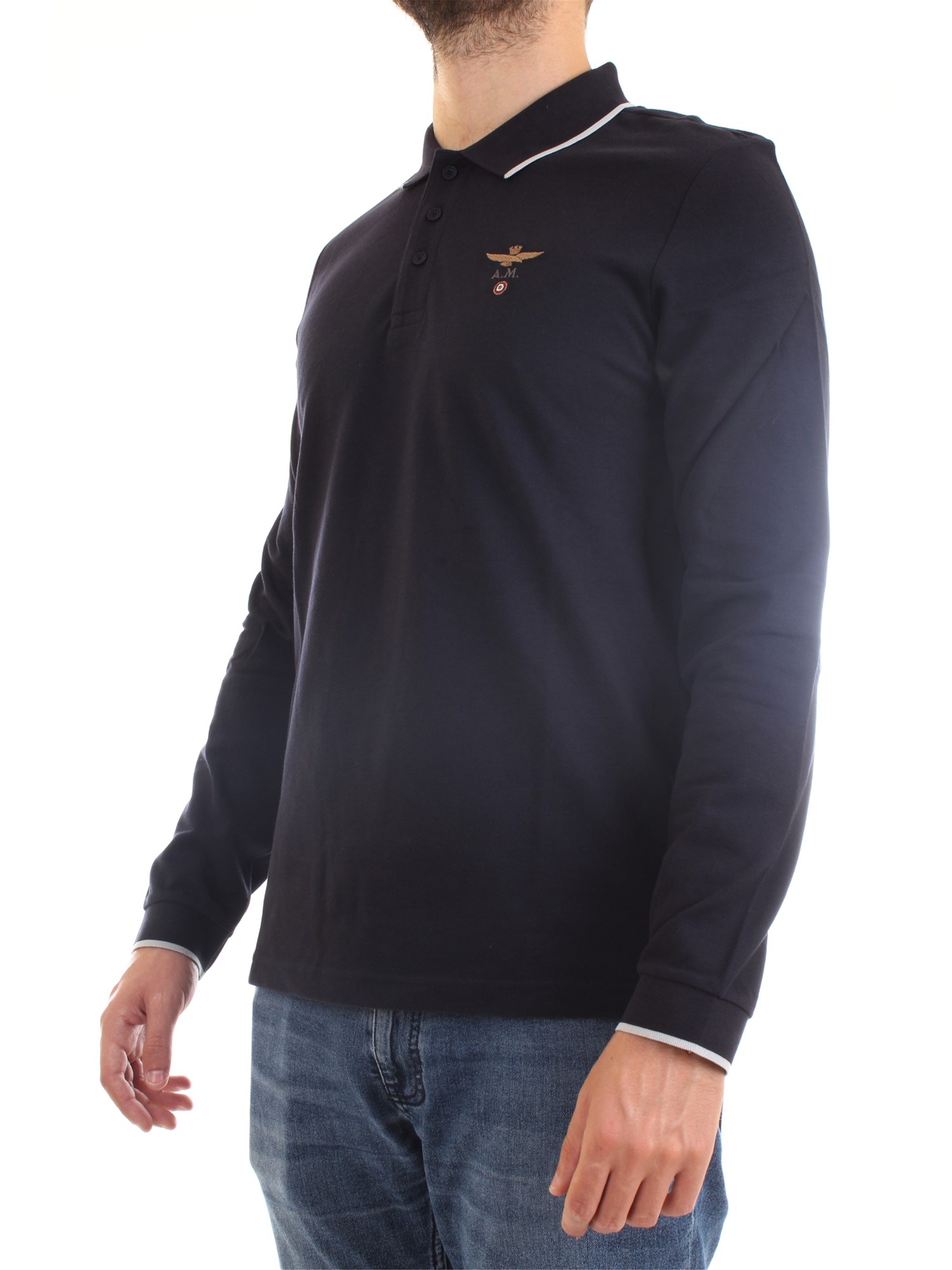 AERONAUTICA MILITARE 202PO1497P82 Blue Clothing Man Polo shirt AERONAUTICA MILITARE 202PO1497P82 Blue Clothing Man Polo shirt