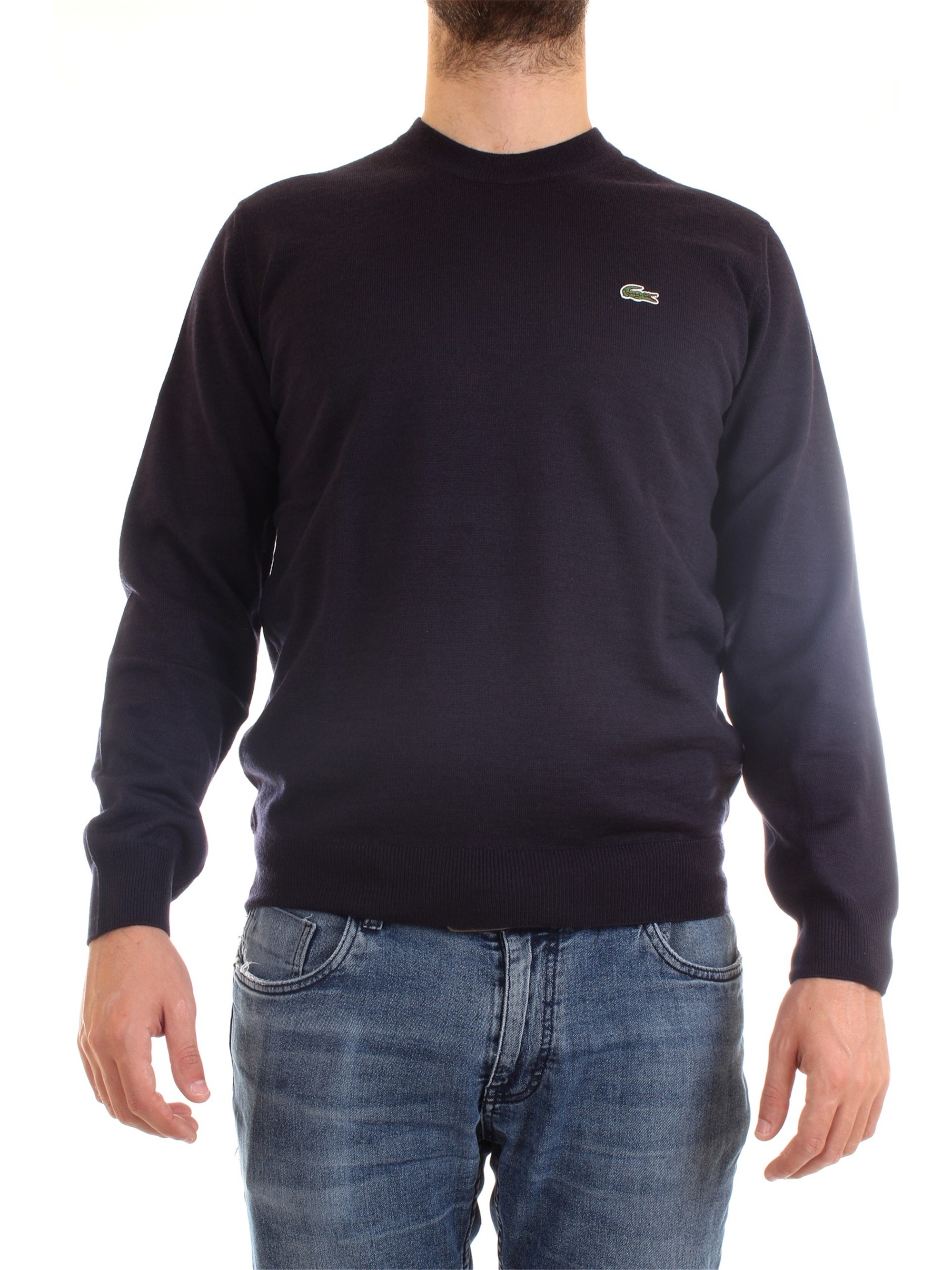 Lacoste AH2210 00 Blue Clothing Man Pullover Lacoste AH2210 00 Blue Clothing Man Pullover