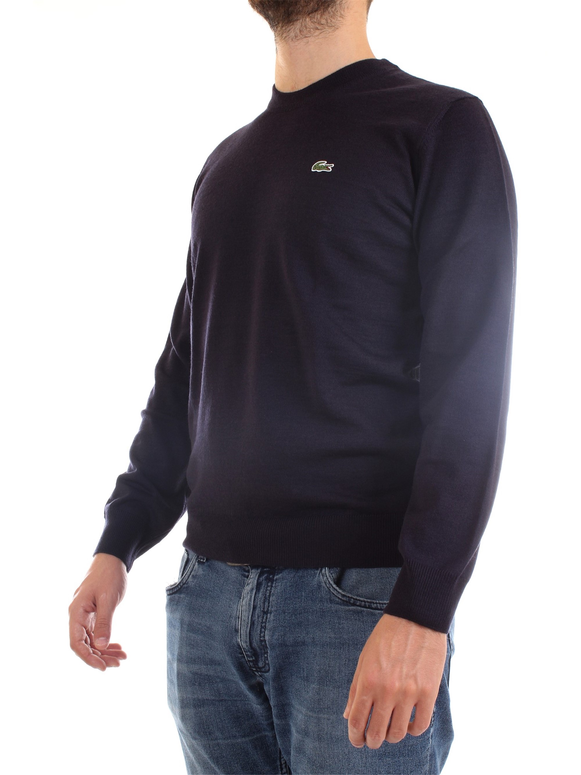Lacoste AH2210 00 Blue Clothing Man Pullover Lacoste AH2210 00 Blue Clothing Man Pullover