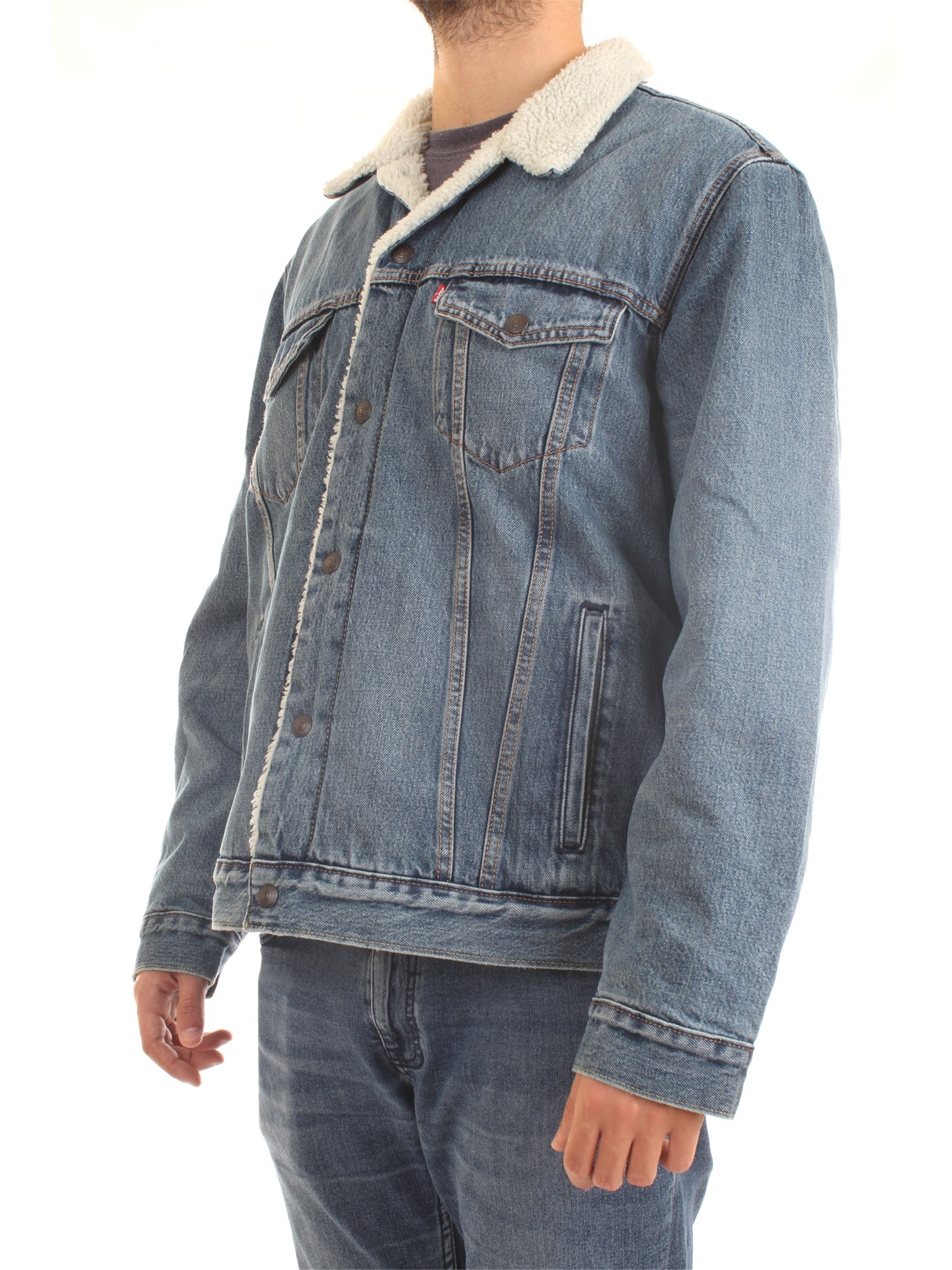 LEVI'S 16365 Light blue Clothing Man Jacket LEVI'S 16365 Light blue Clothing Man Jacket